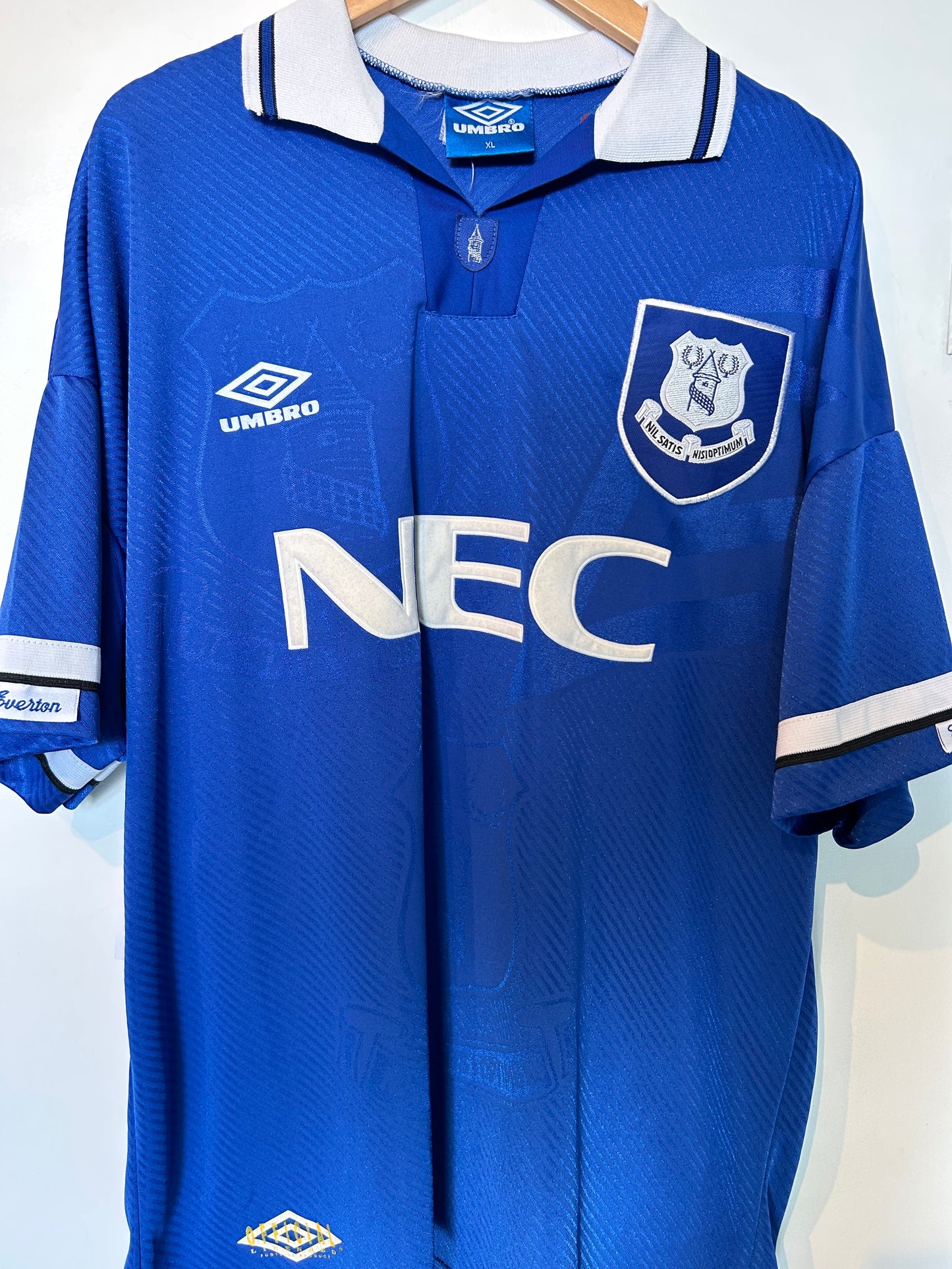 Everton 1993-95 Home Shirt - Ferguson #9 - XL