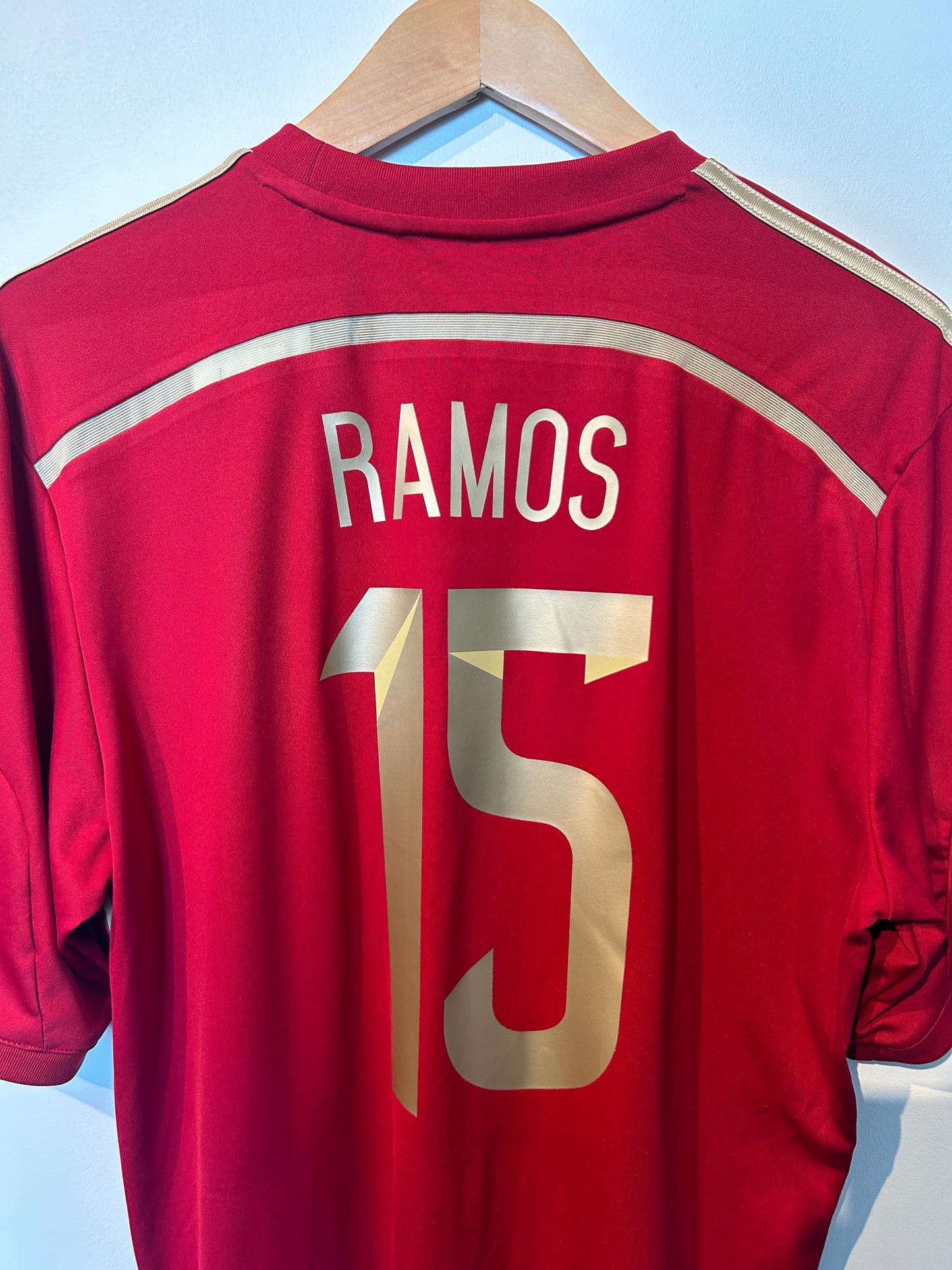 Spain 2013-15 Home Shirt - Ramos #15 - L