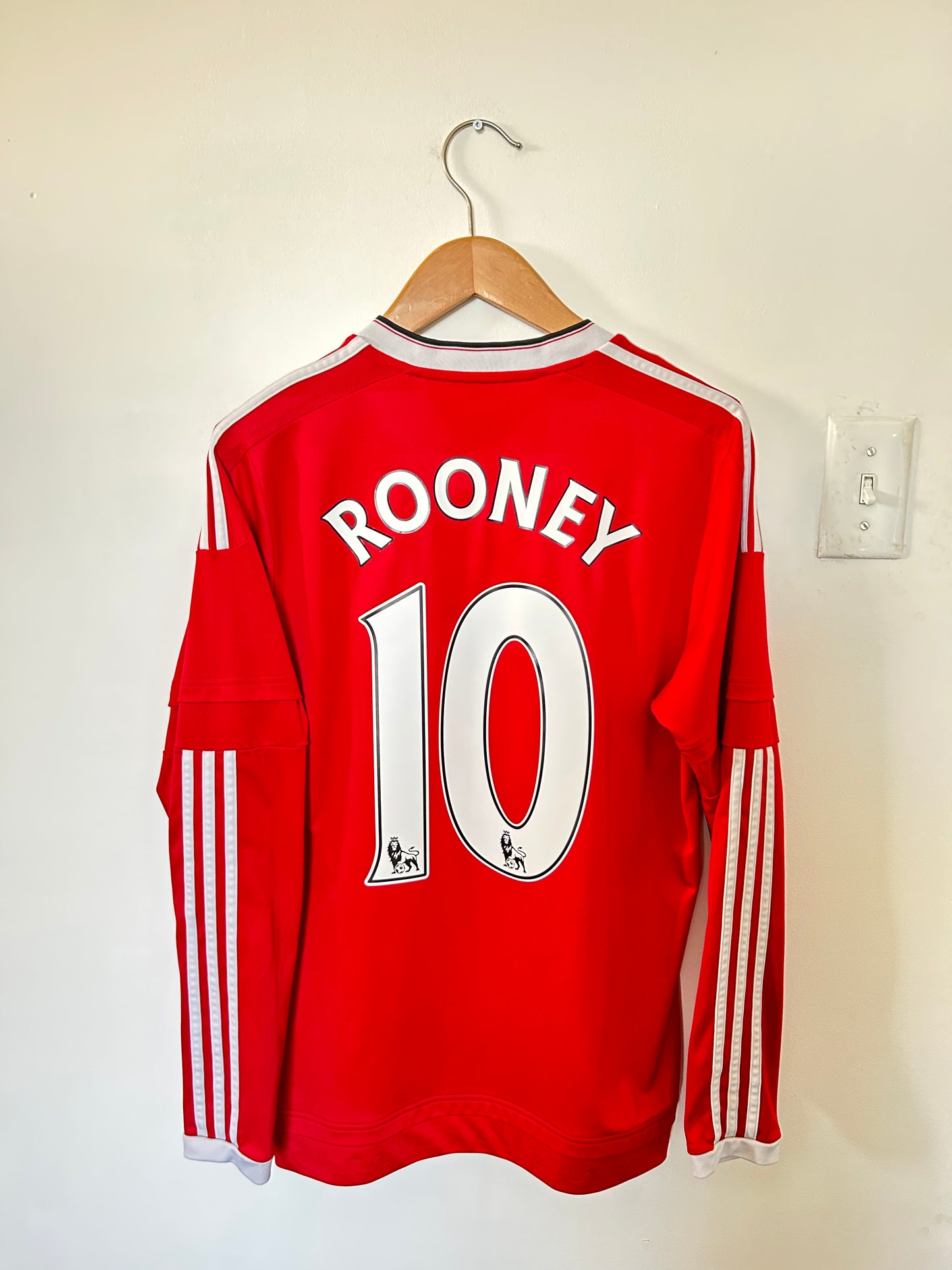 Manchester United 2015-16 Home Shirt L/S - Rooney #10 - M