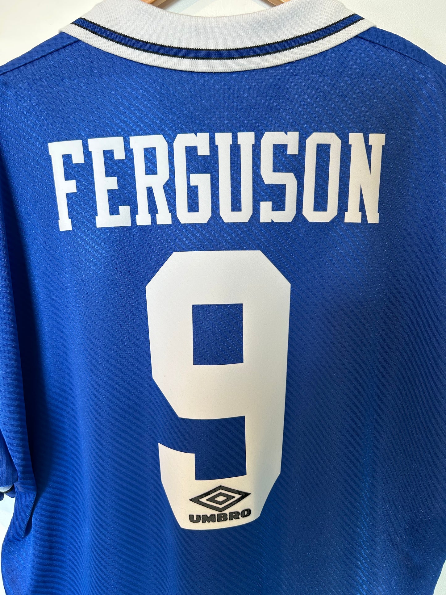 Everton 1993-95 Home Shirt - Ferguson #9 - XL