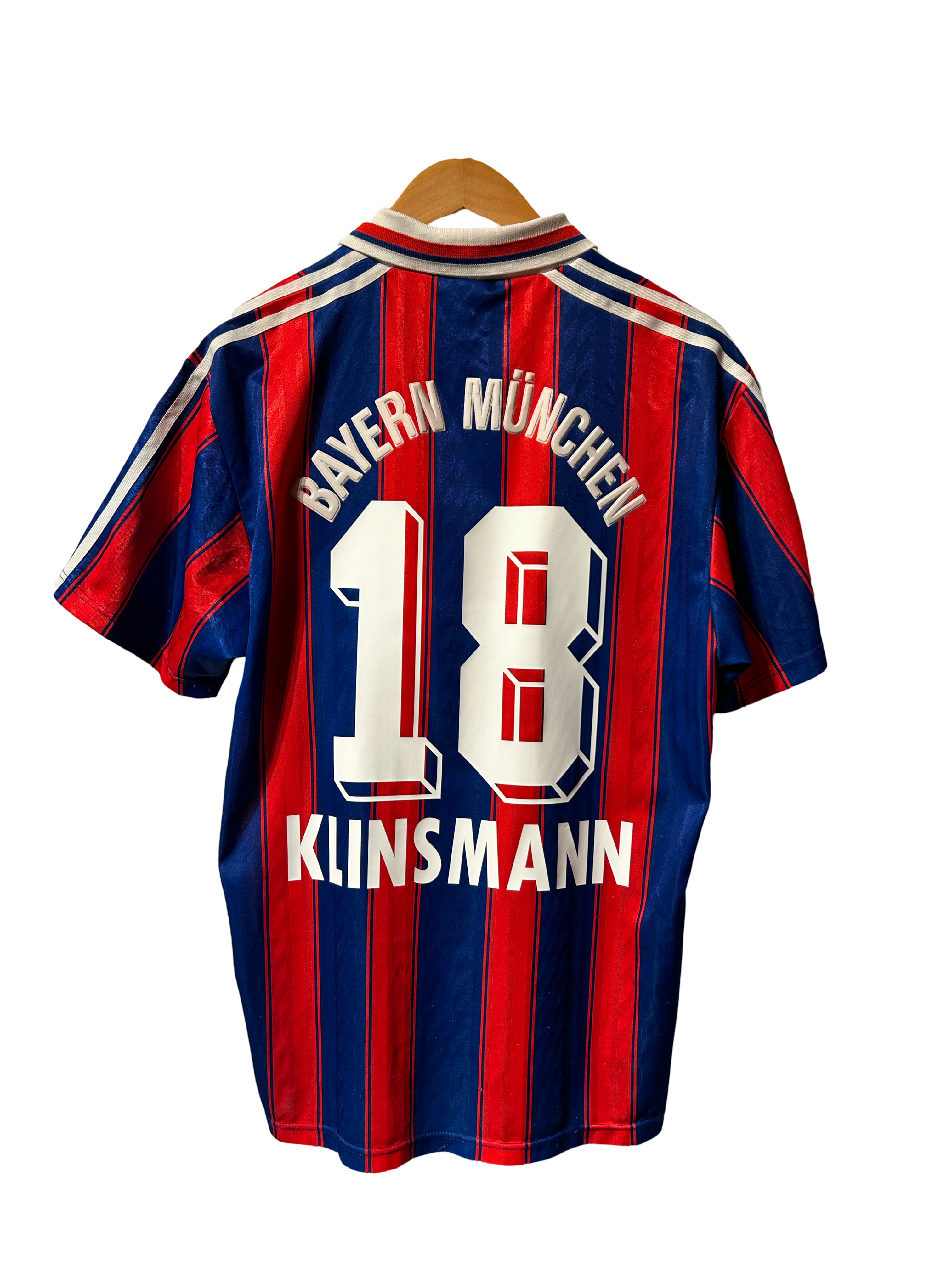 Bayern Munich 1995-97 Home Shirt, #18 Jürgen Klinsmann - M Bayern Munich 1995-97 Home Shirt, #18 Jürgen Klinsmann - M