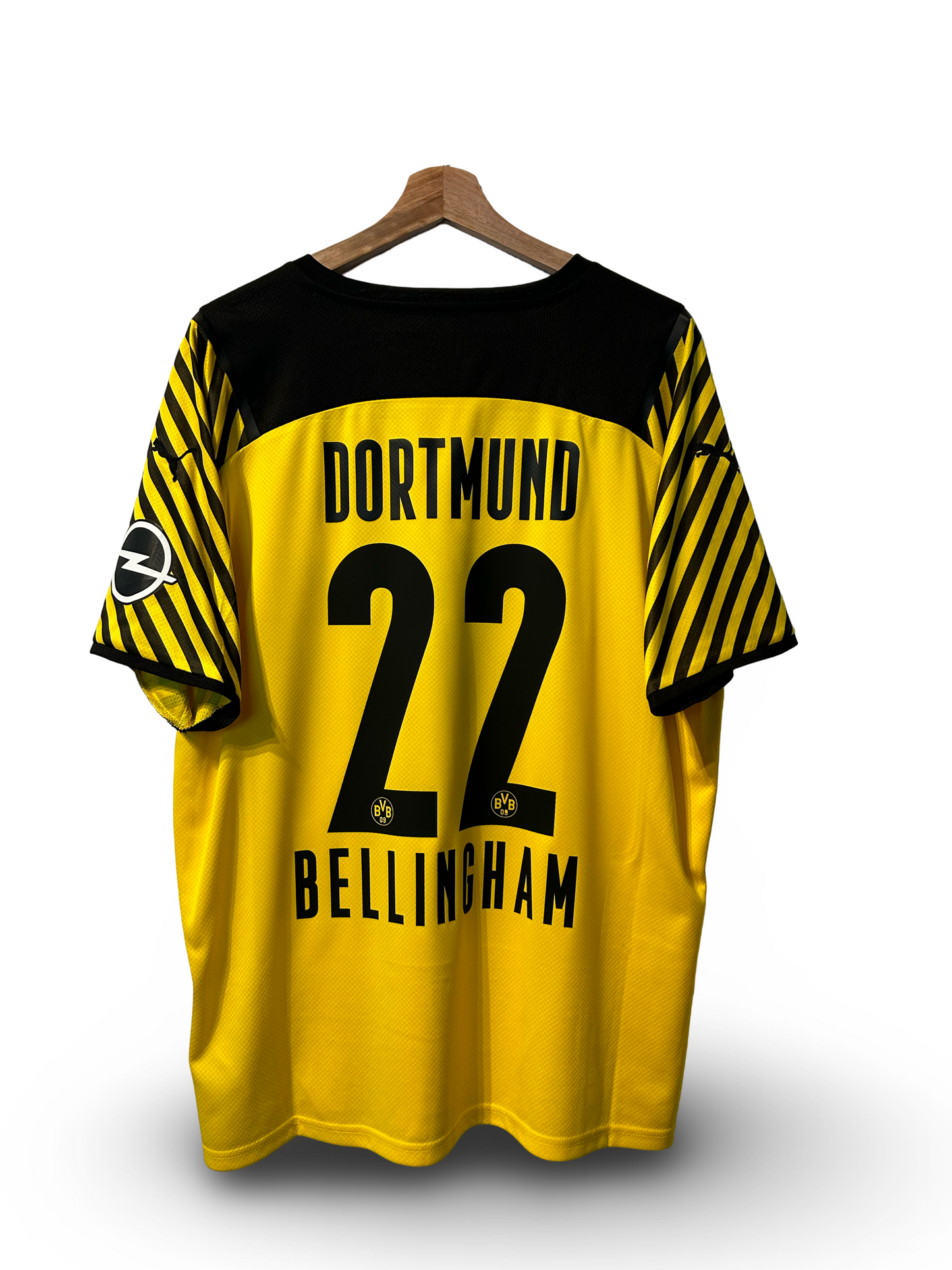 Borussia Dortmund 2021-22 Home Shirt, #22 Jude Bellingham - XL