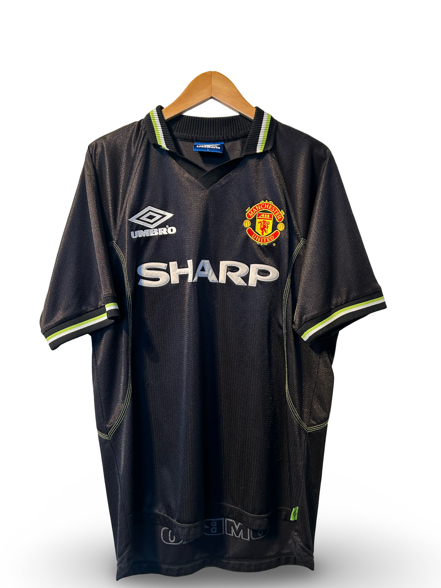 Manchester United 1998-99 Third Shirt, #19 Dwight Yorke - L