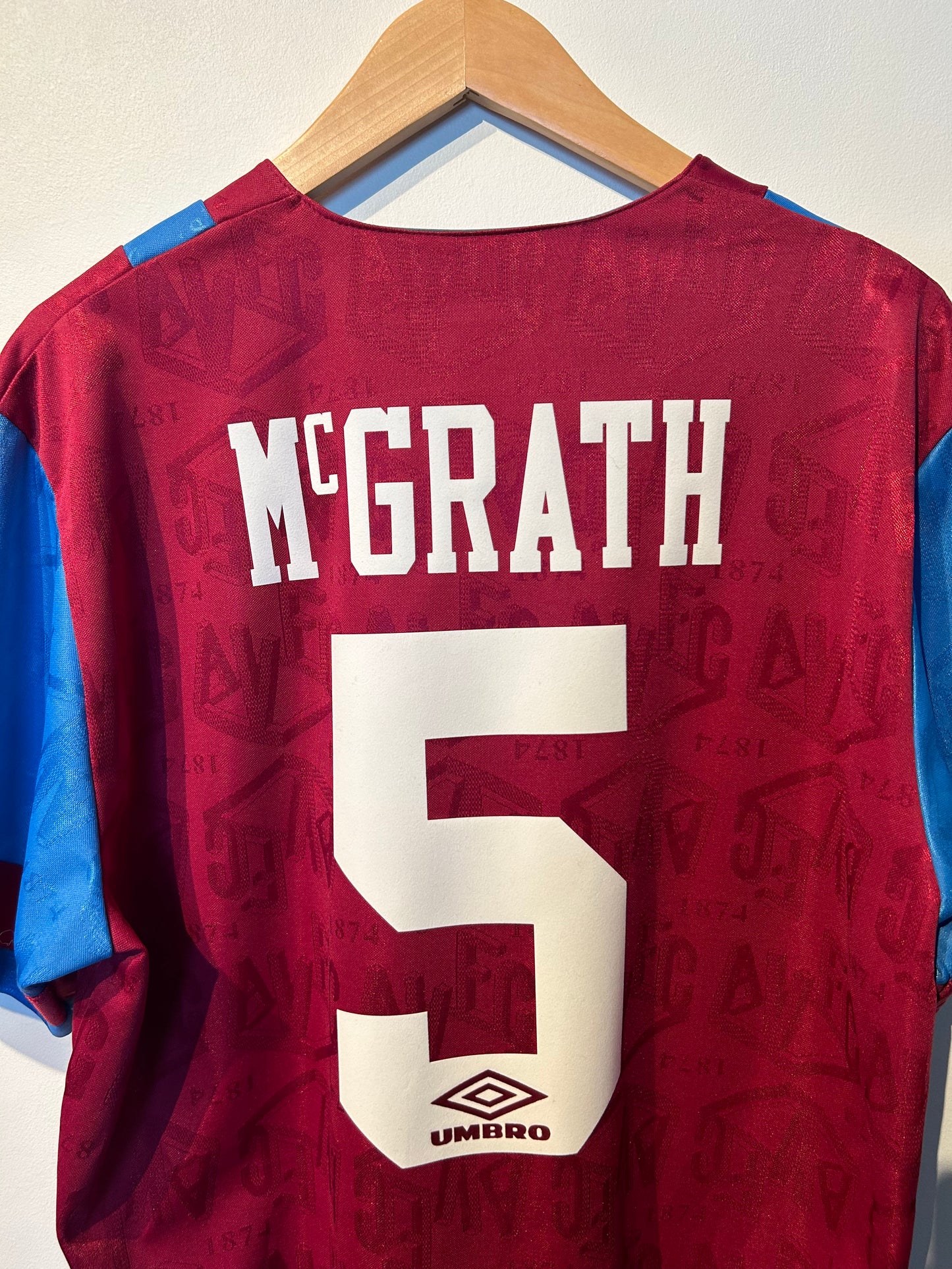 Aston Villa 1992-93 Home Shirt - McGrath #5 - L