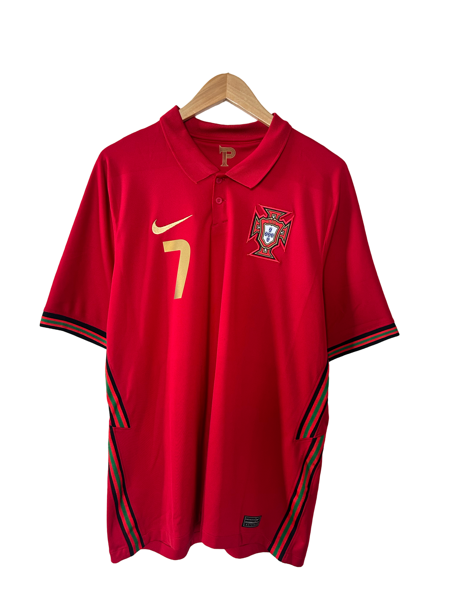 Portugal 2020-21 Home Shirt, #7 Cristiano Ronaldo - L