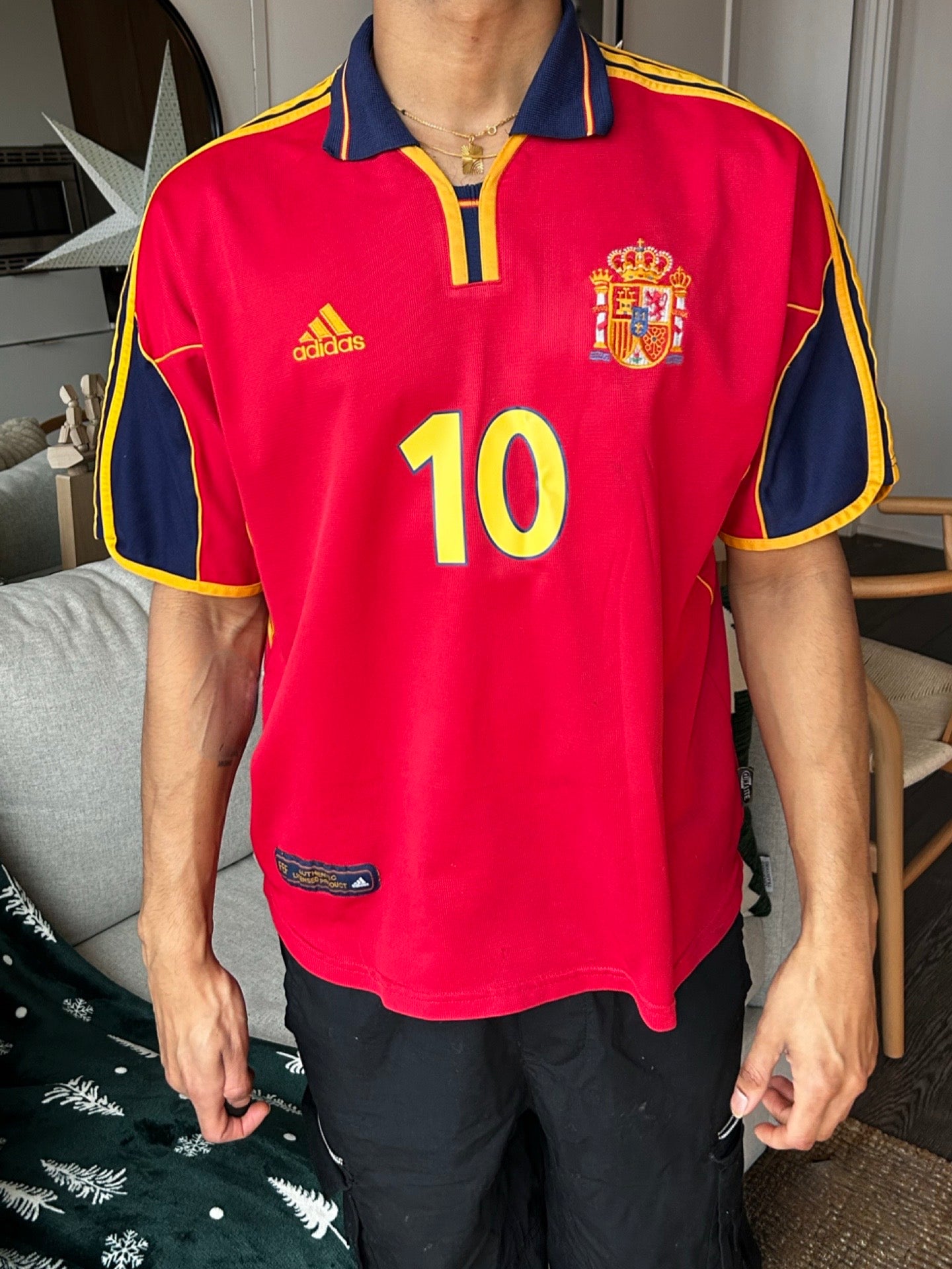 Spain National Team 2000-02 Home Shirt, #10, Raul - L