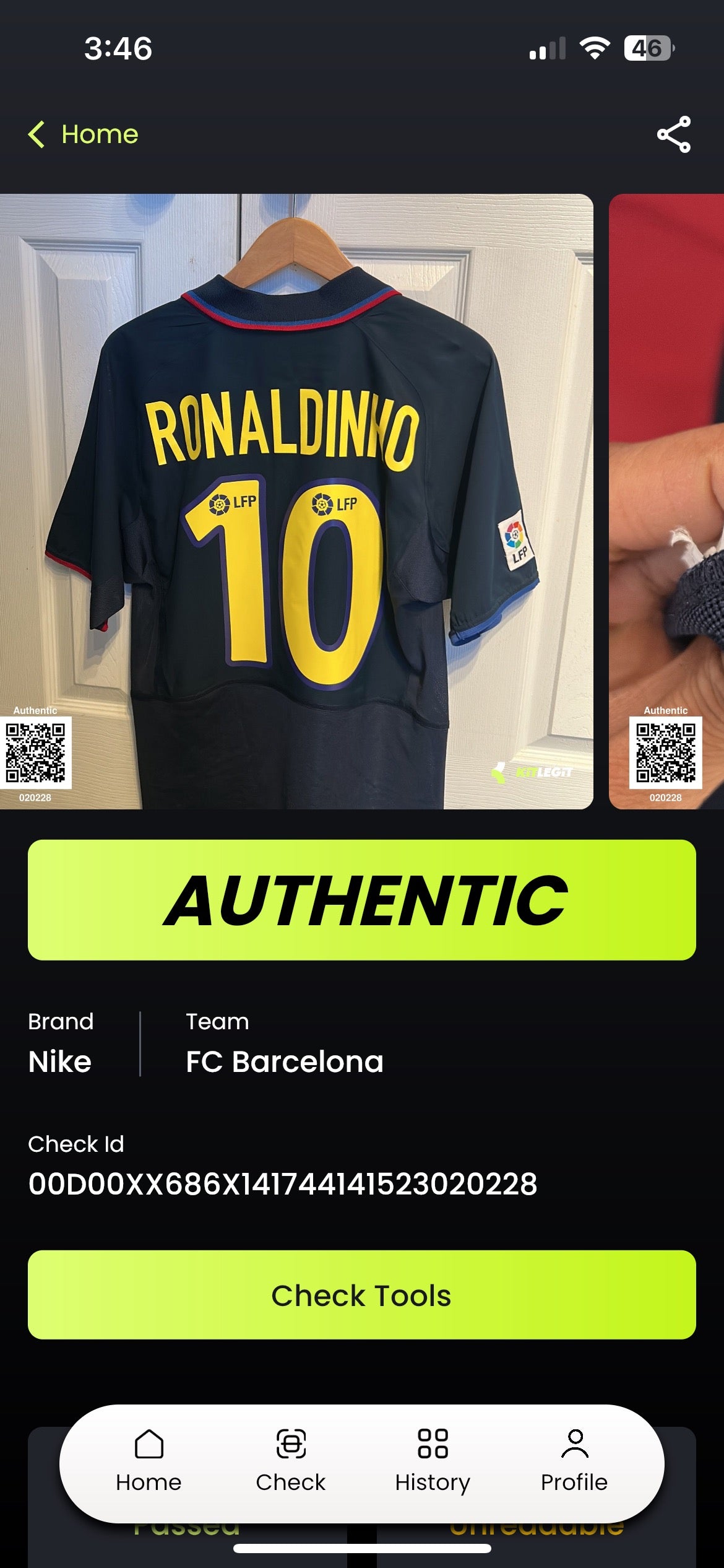 FC Barcelona 2002-03 Away Shirt, #10 Ronaldinho - S