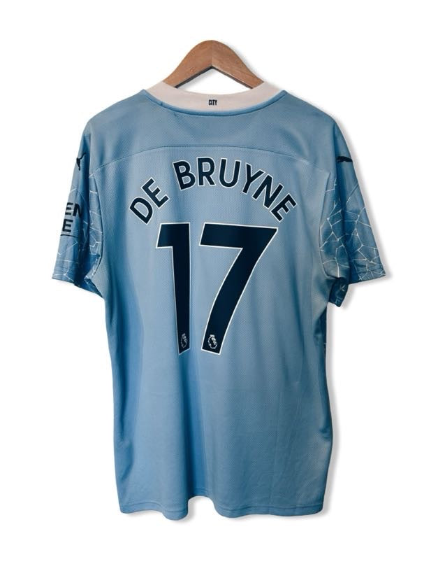Manchester City 2020-21 Home Shirt, #17 Kevin De Bruyne - L
