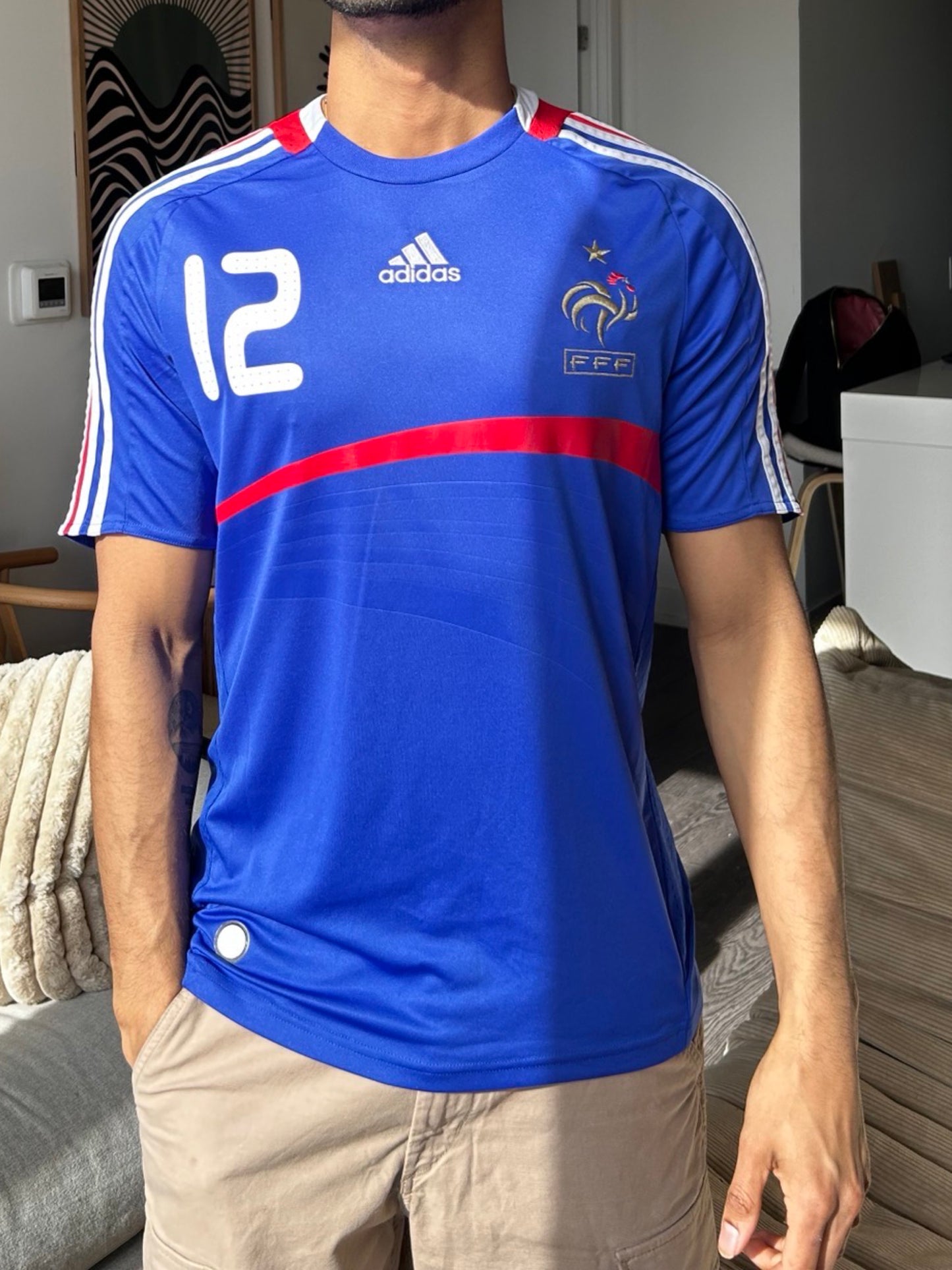 France National Team 2007-08 Home Shirt, #12 Thierry Henry - S