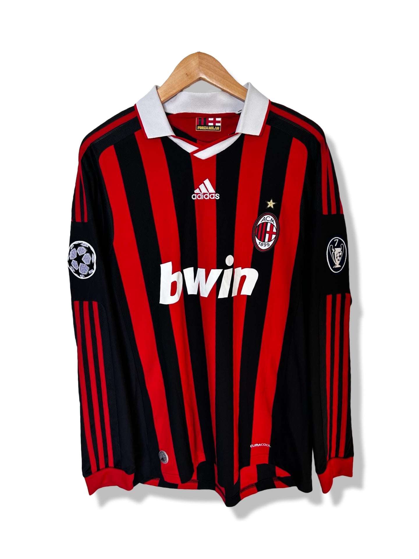 AC Milan 2009-10 Home Shirt, #80 Ronaldinho (L/S) - M