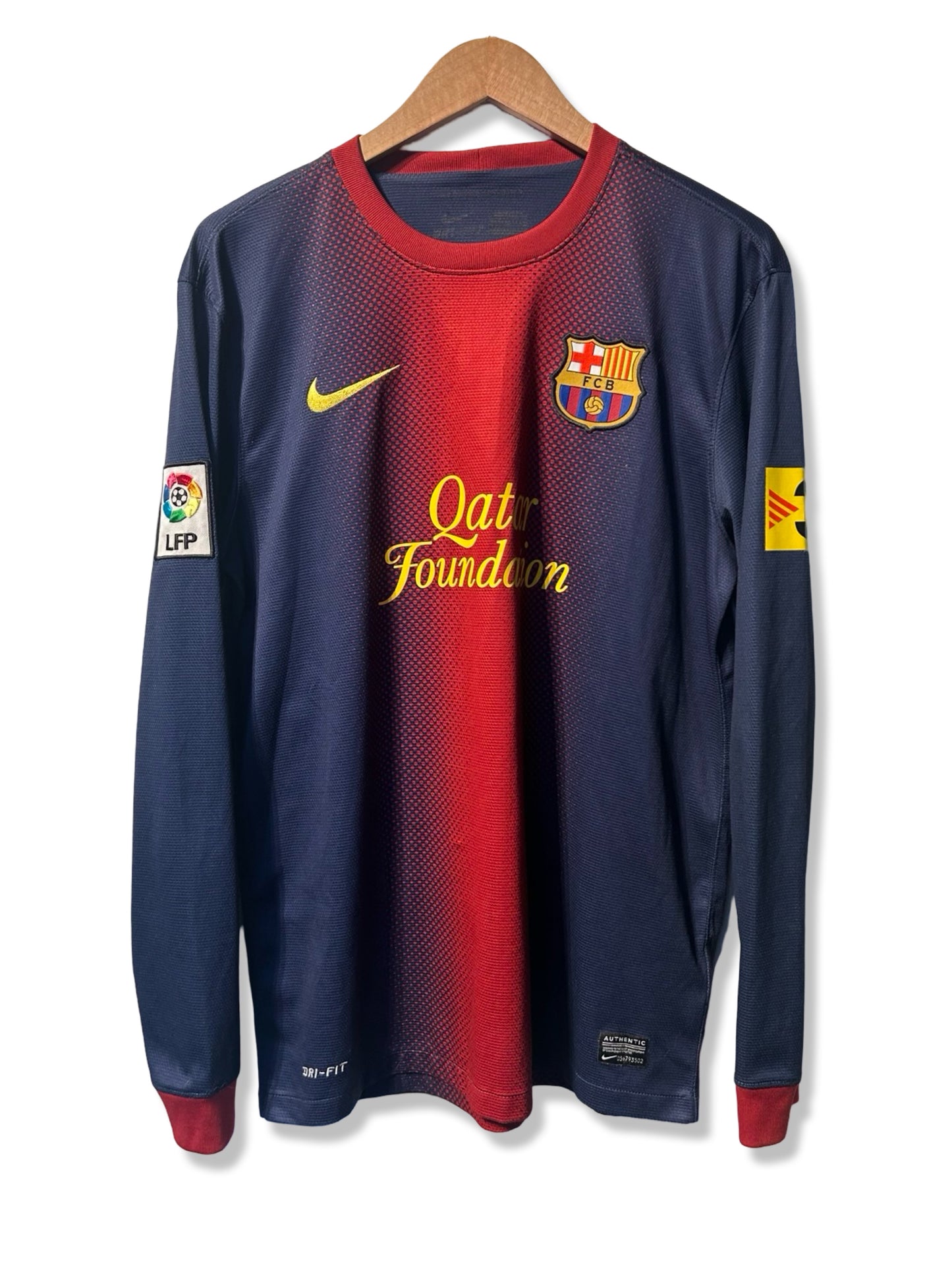 FC Barcelona 2012-13 Home Shirt, #10 Lionel Messi (L/S) - M