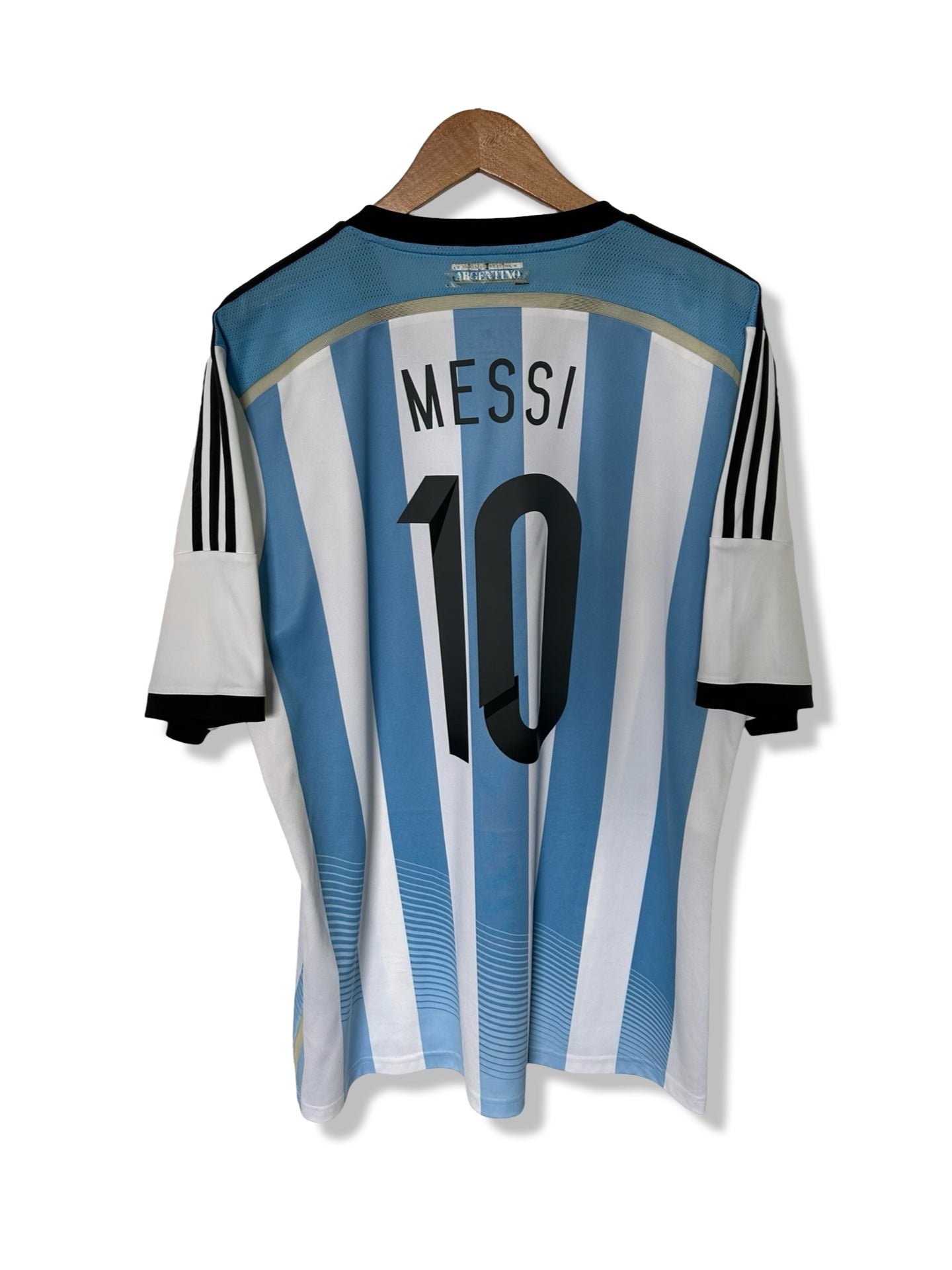 Argentina National Team 2014 Home Shirt, #10 Lionel Messi - XL