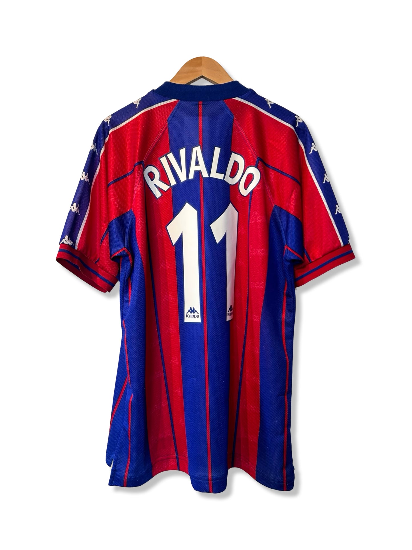 Barcelona 1997-98 Home Shirt, Rivaldo #11 - XL