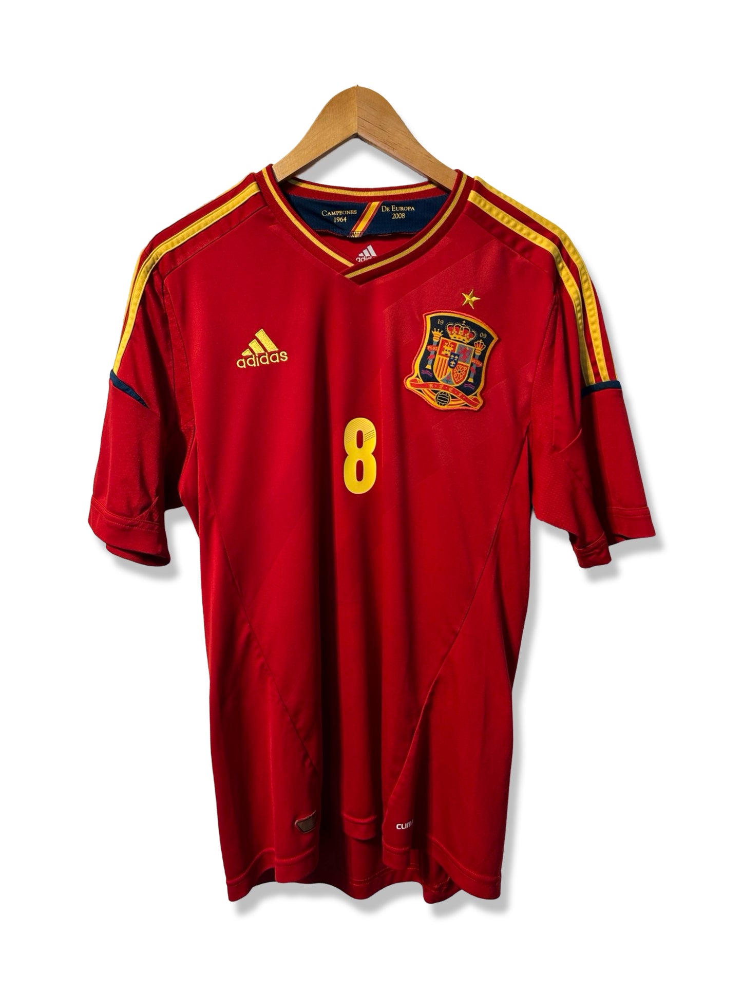 Spain National Team 2012 Home Shirt, #8 Xavi - M