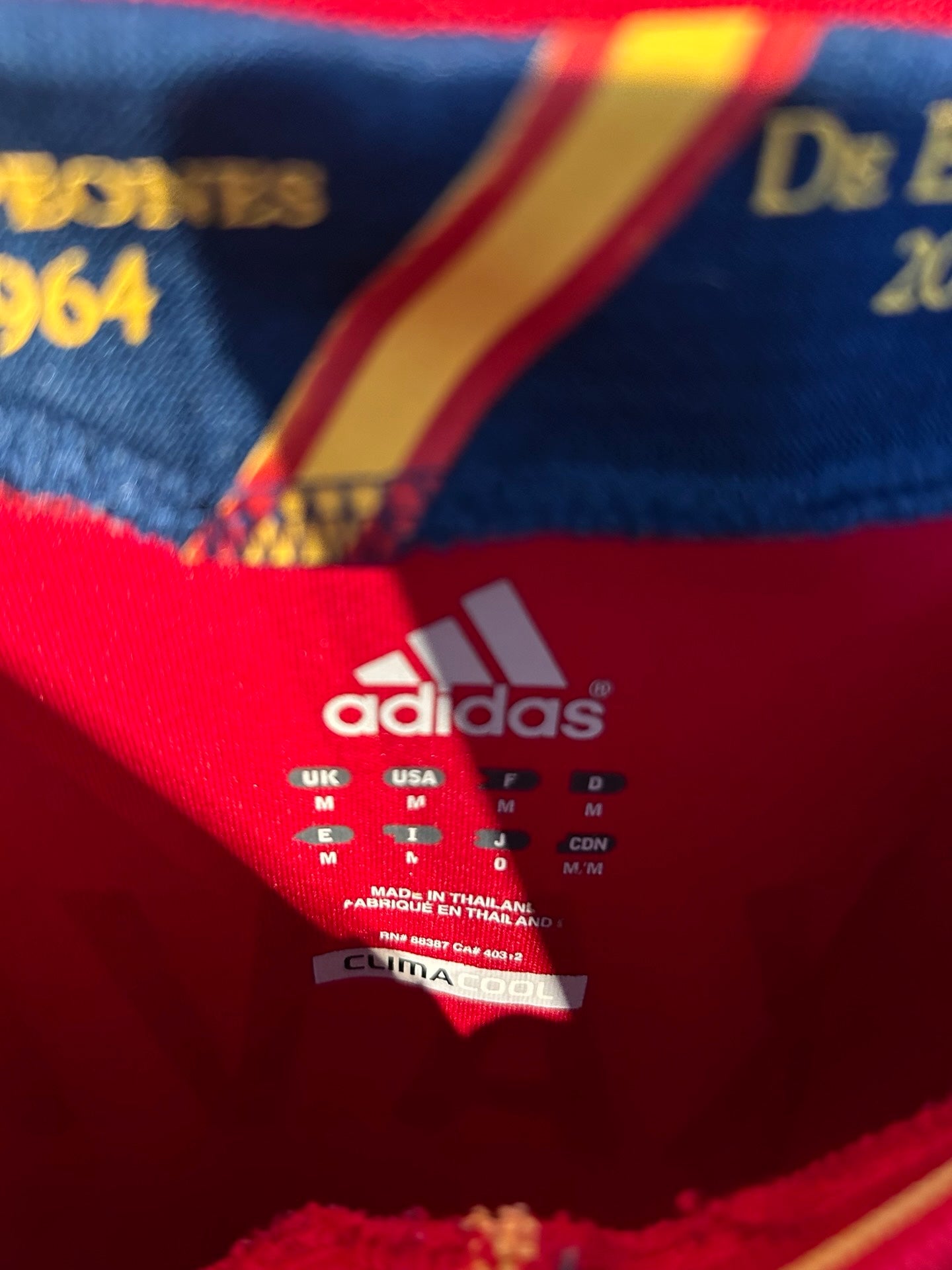 Spain National Team 2012 Home Shirt, #8 Xavi - M