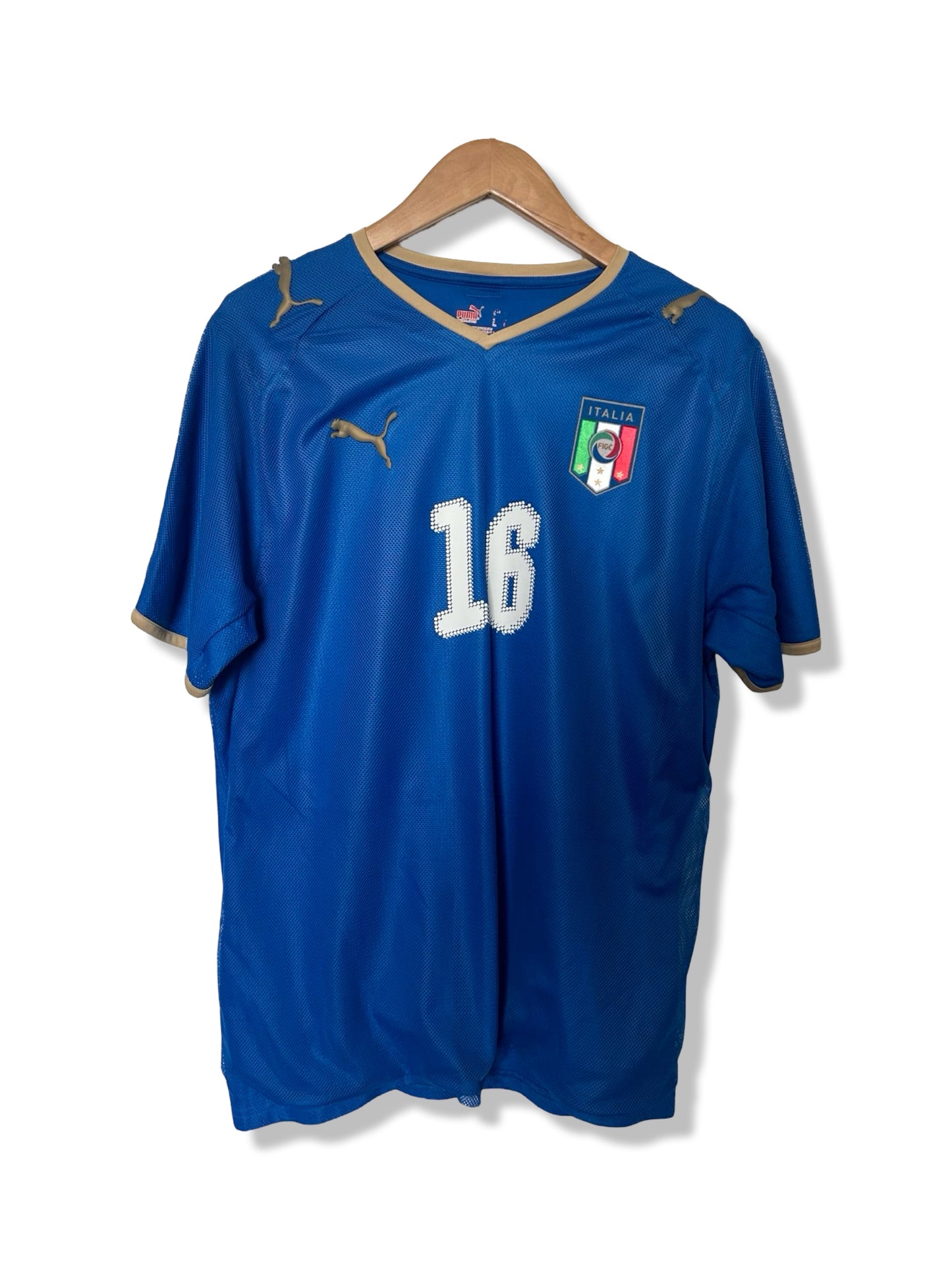 Italy National Team 2007-08 Home Shirt, #16 Mauro Camoranesi - L