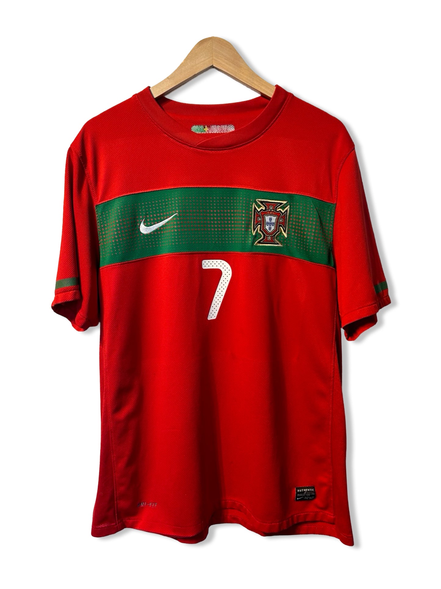 Portugal National Team 2010 Home Shirt, #7 Cristiano Ronaldo - L