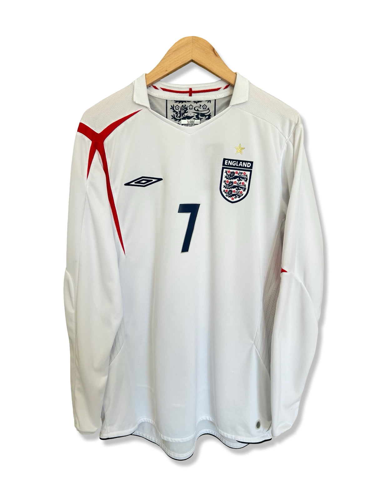England 2005-07 Home Shirt L/S - Beckham #7 - L