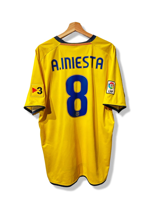 Barcelona 2008-09 Away Shirt - A.Iniesta #8 - XL