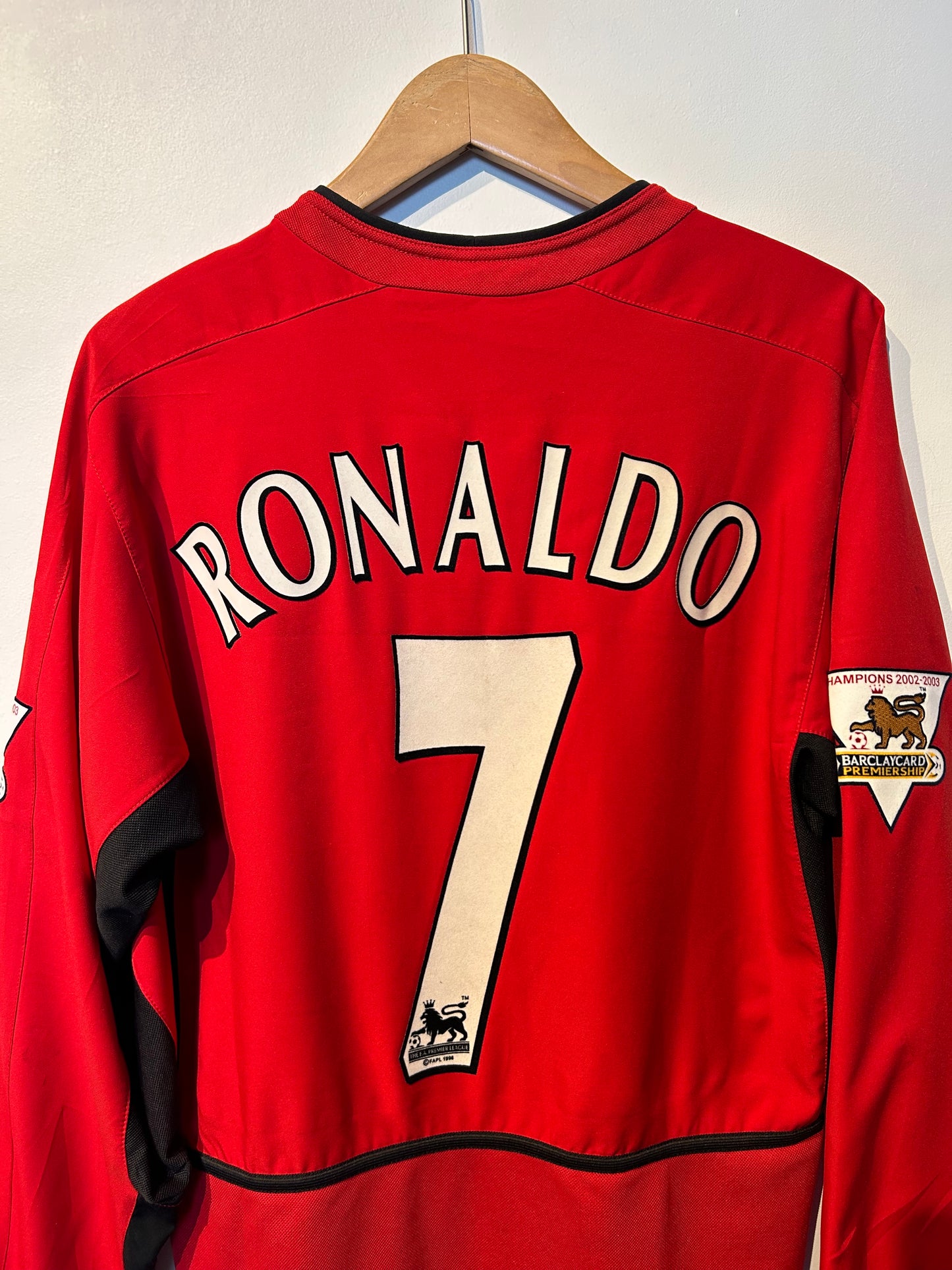 Manchester United 2002-04 Home Shirt L\S - Ronaldo #7 - S