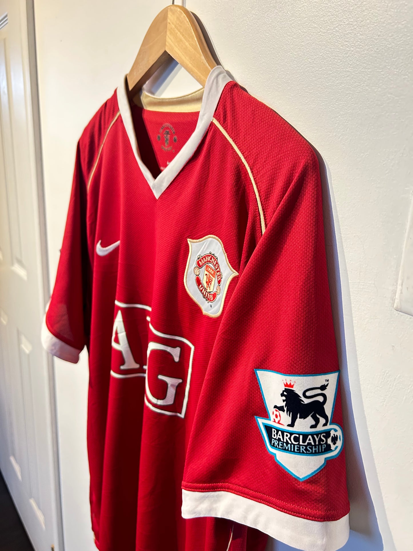 Manchester United 2006-07 Home Shirt - J.S. Park #13 - XL