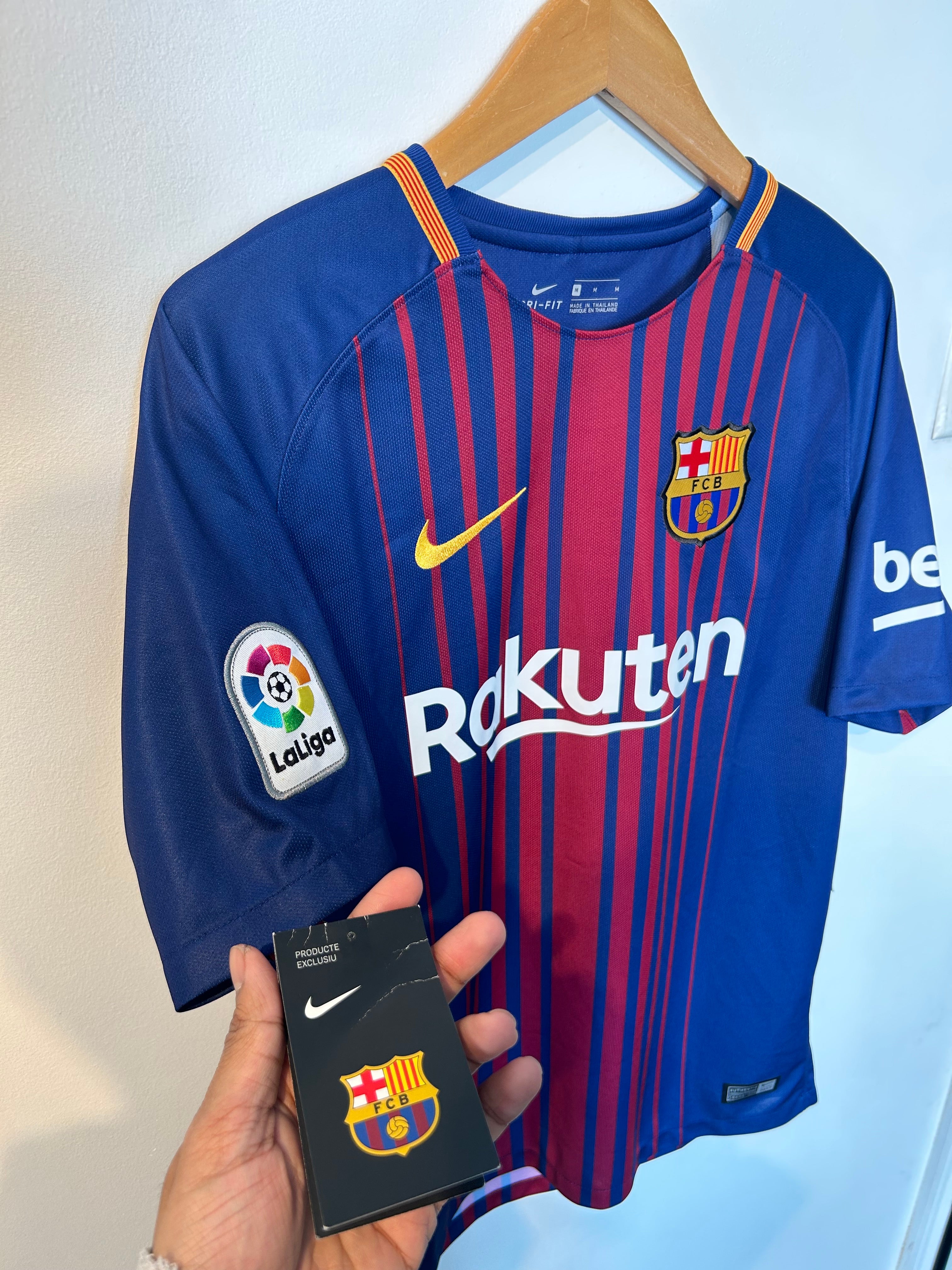 Barcelona 2017-18 Home Shirt - Messi #10 - M – Football Heaven