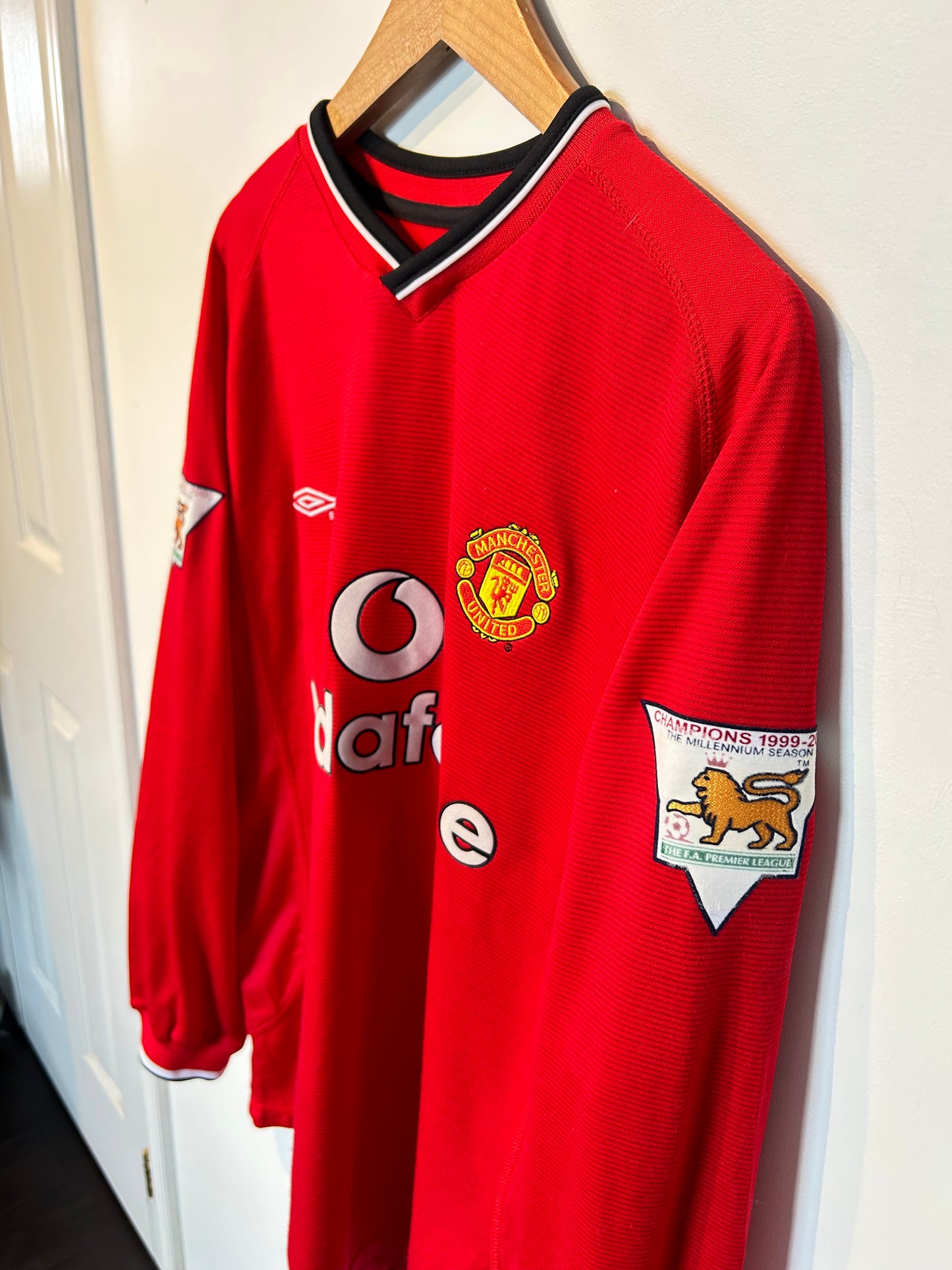 Manchester United 2000-02 Home Shirt L/S - Beckham #7 - L