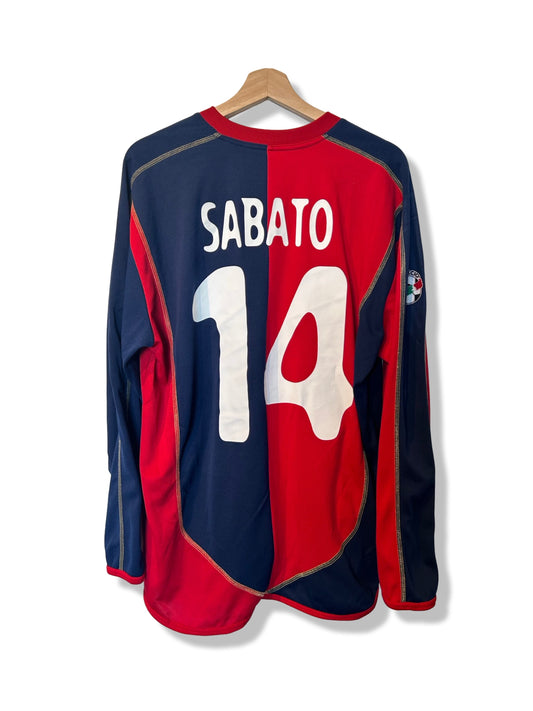 Cagliari 2003-04 Home Shirt L/S - Sabato #14 - XL