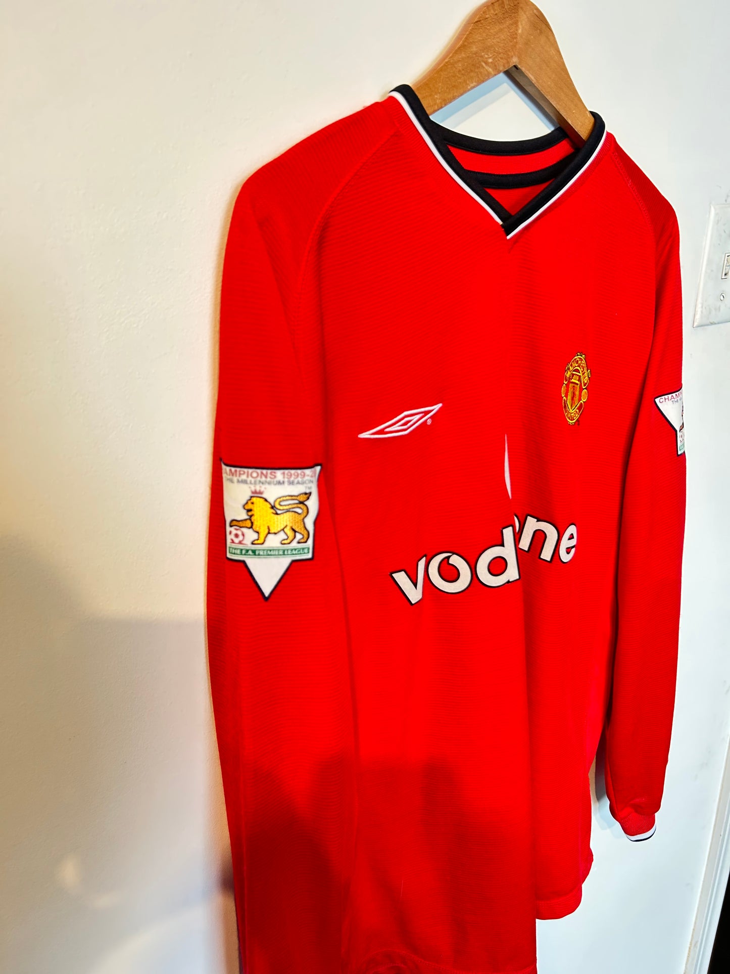 Manchester United 2000-02 Home Shirt L/S - Beckham #7 - L