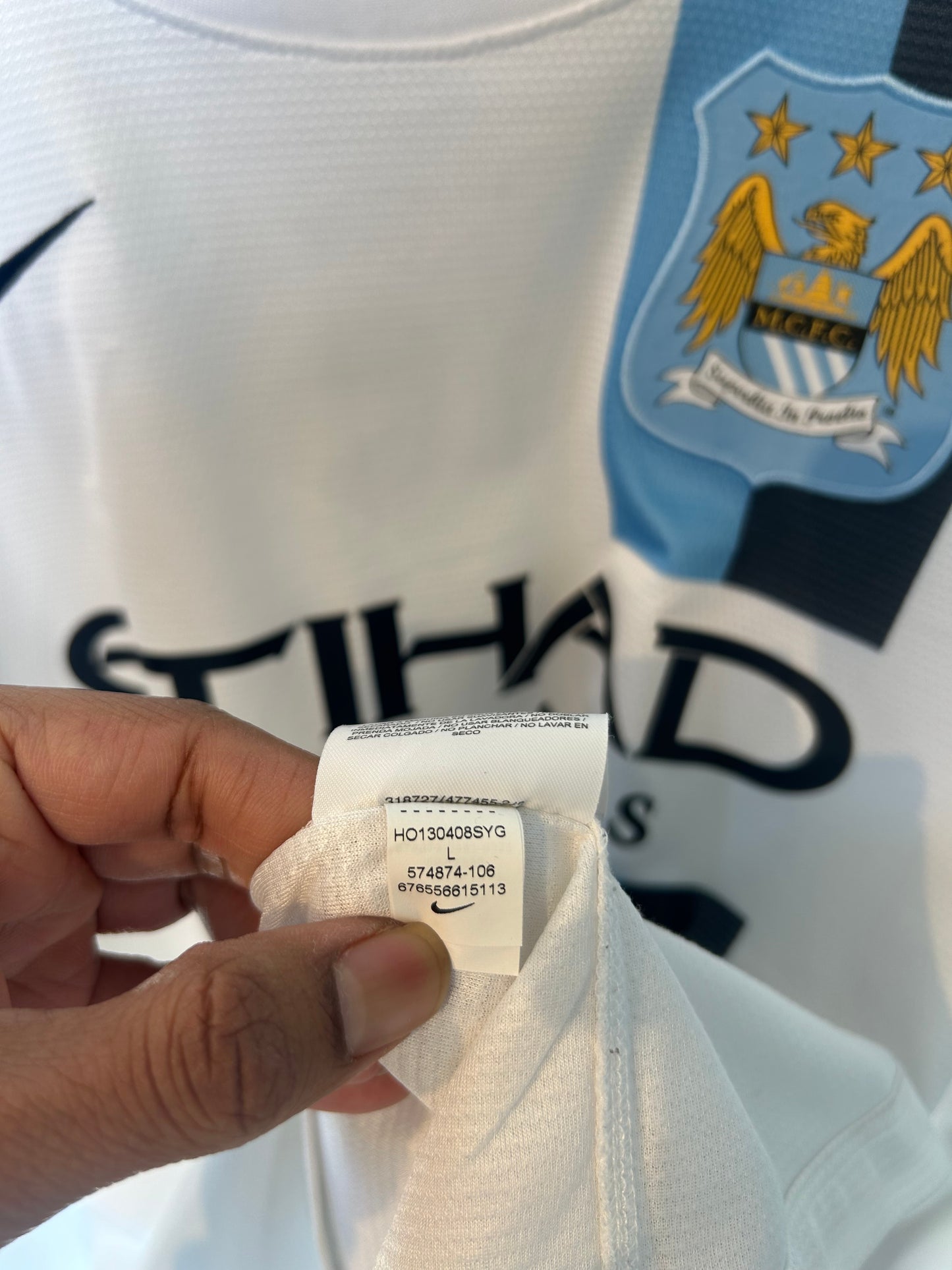 Manchester City 2013-14 Third Shirt L/S - Kun Aguero #16 - L