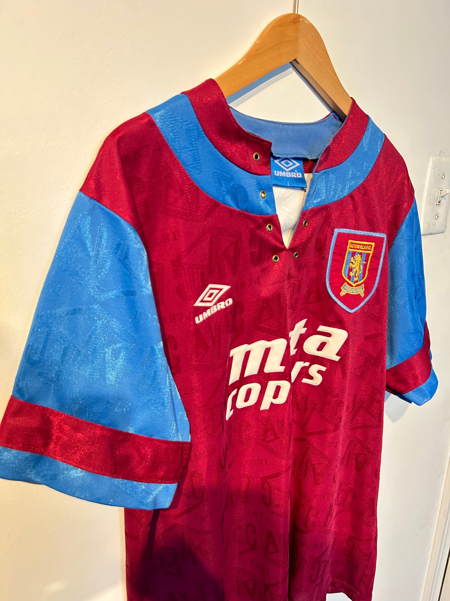 Aston Villa 1992-93 Home Shirt - McGrath #5 - L