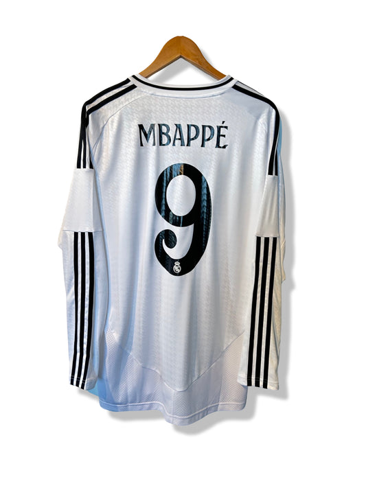 Real Madrid 2024-25 Home Shirt L/S - Mbappe #9 - XL