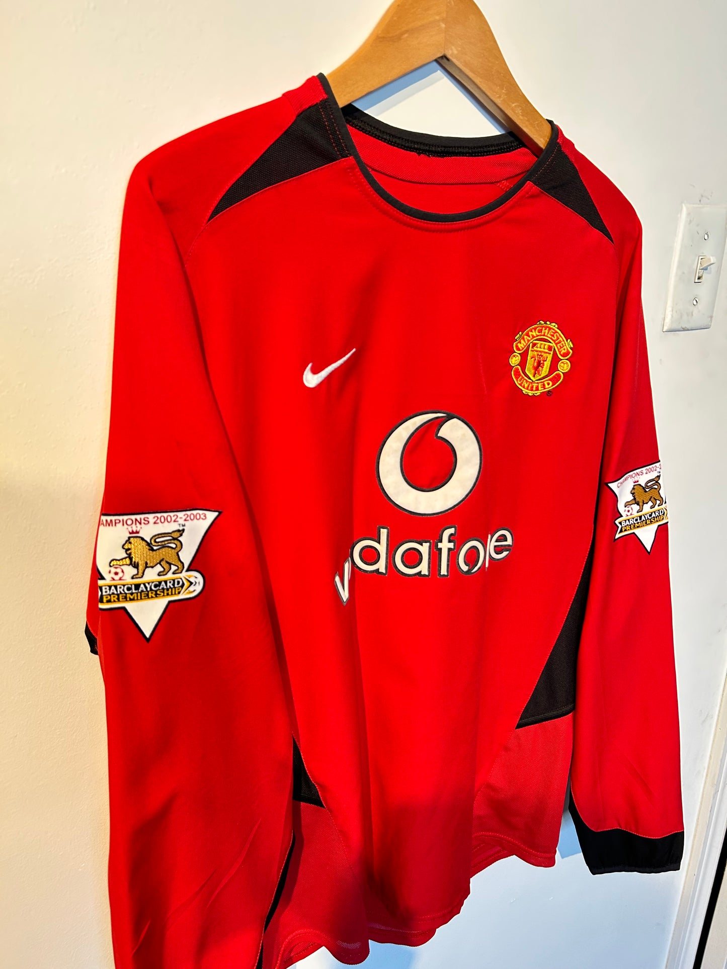 Manchester United 2002-04 Home Shirt L\S - Ronaldo #7 - S