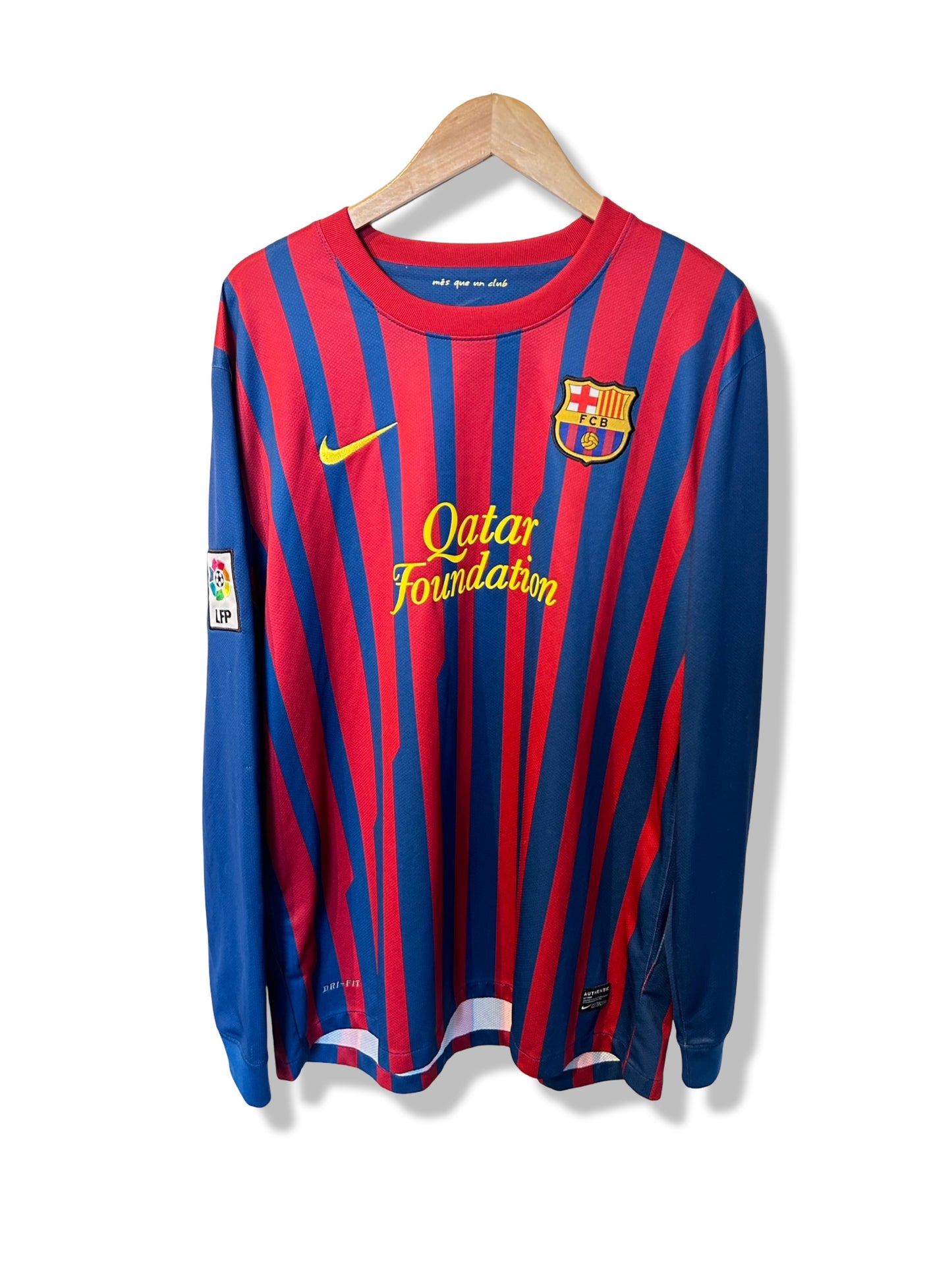 Barcelona 2011-12 Home Shirt L/S - David Villa #7 - XL