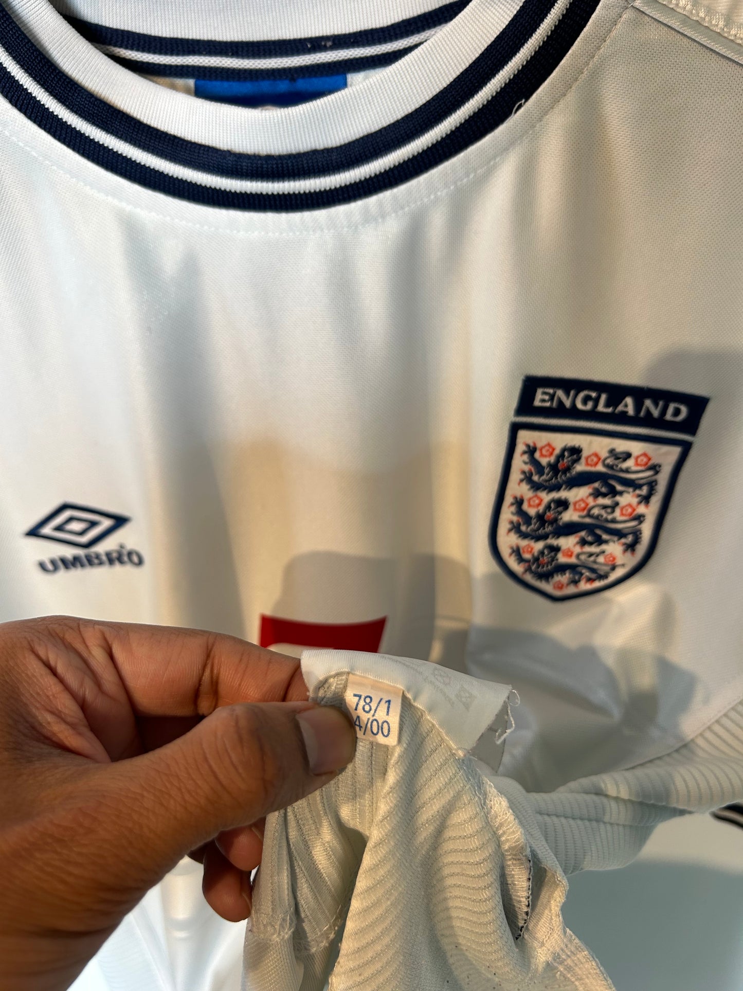 England 1999-01 Home Shirt - Beckham #7 - M