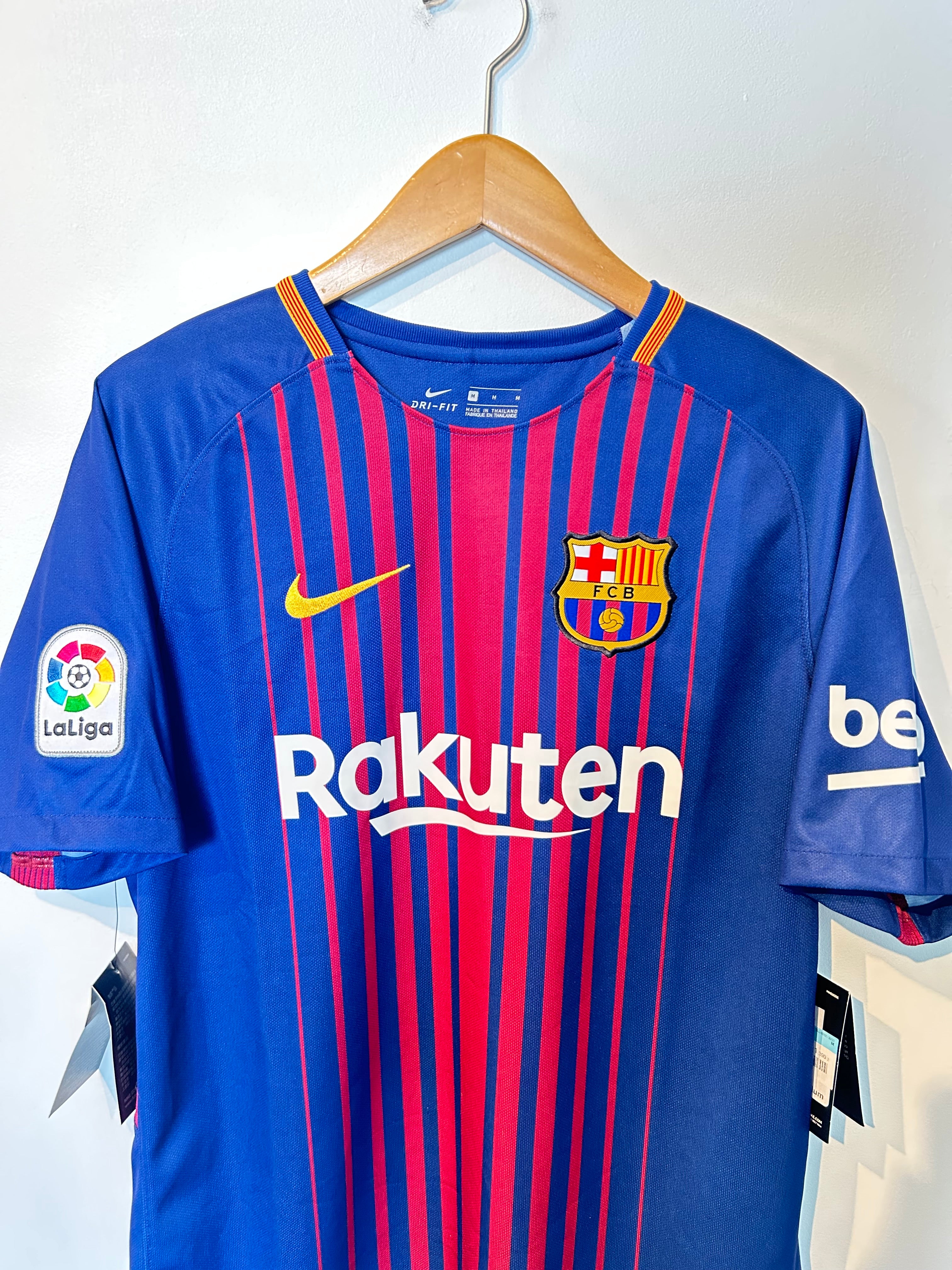 Barcelona 2017-18 Home Shirt - Messi #10 - M – Football Heaven