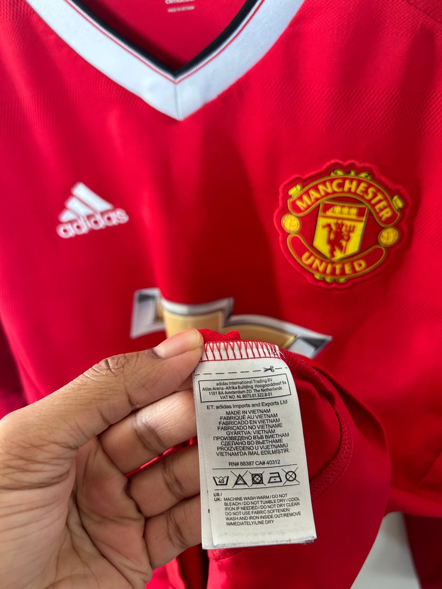 Manchester United 2015-16 Home Shirt L/S - Rooney #10 - M