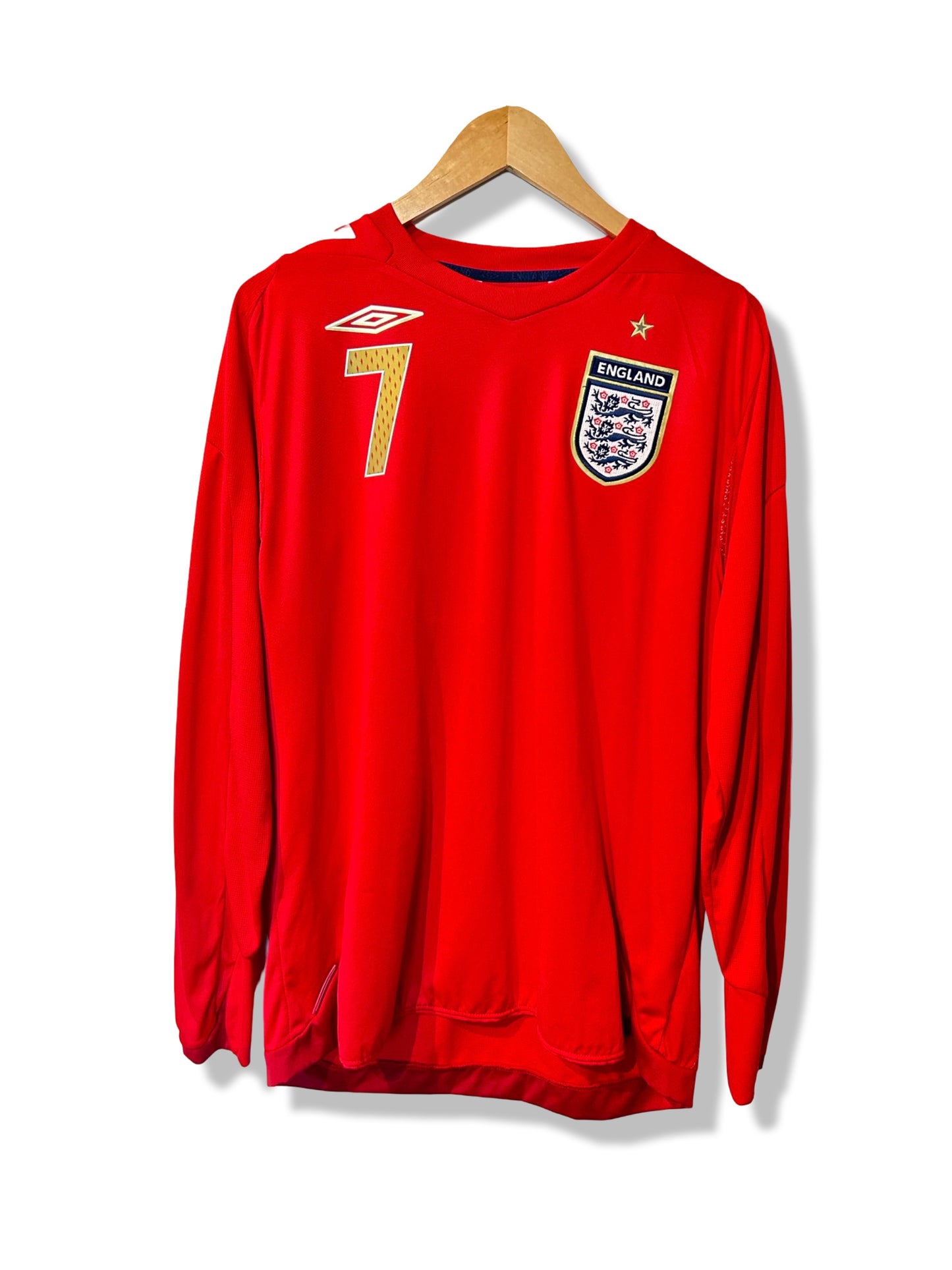 England 2006-08 Away Shirt L/S - Beckham #7 - L