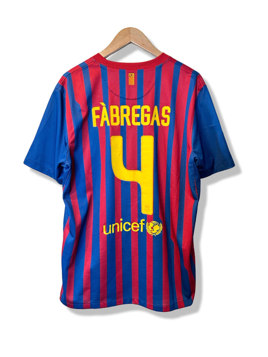 Barcelona 2011-12 Home Shirt - Fabregas #4 - L
