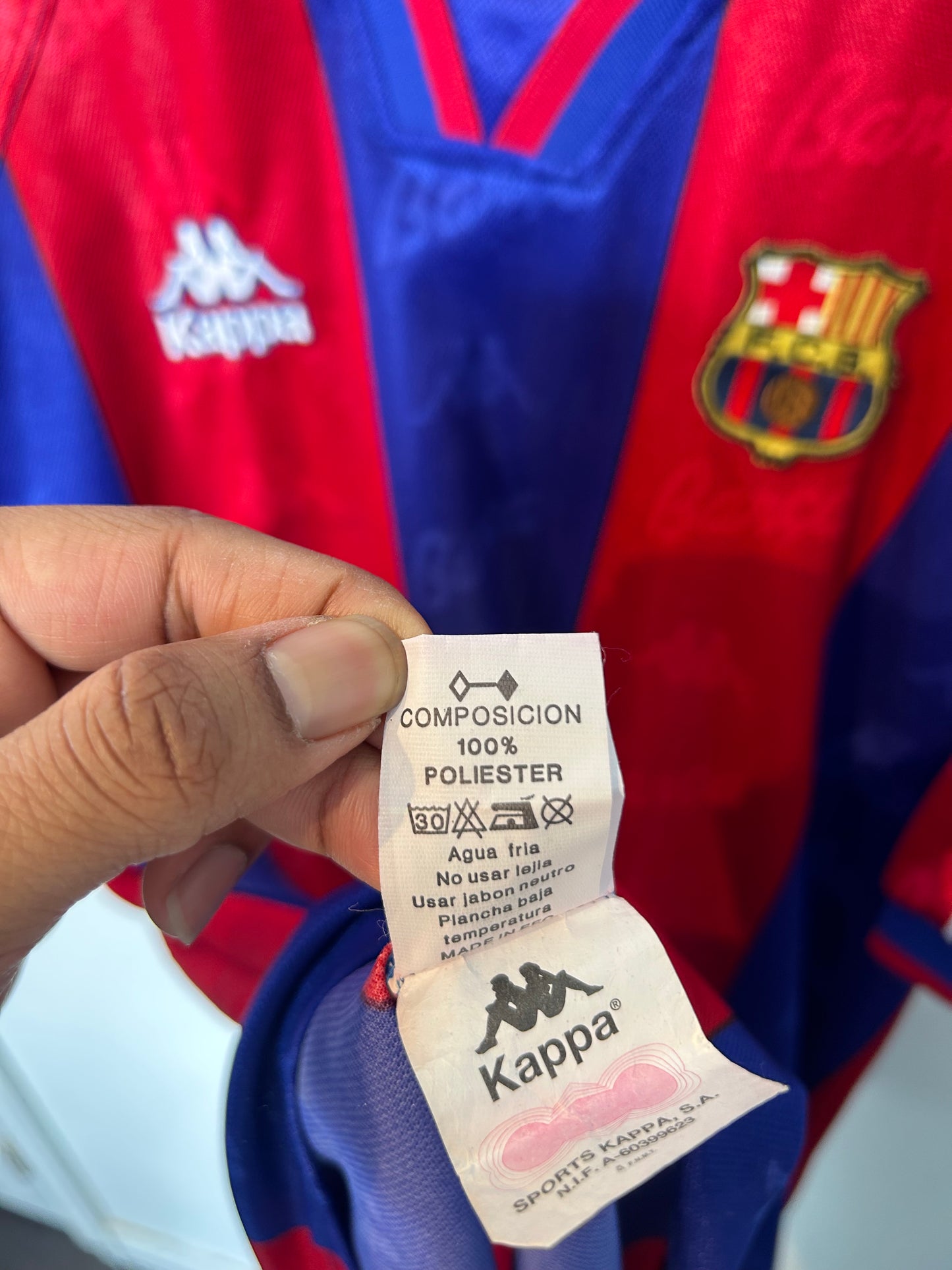 Barcelona 1995-97 Home Shirt - Blanc #15 - XL