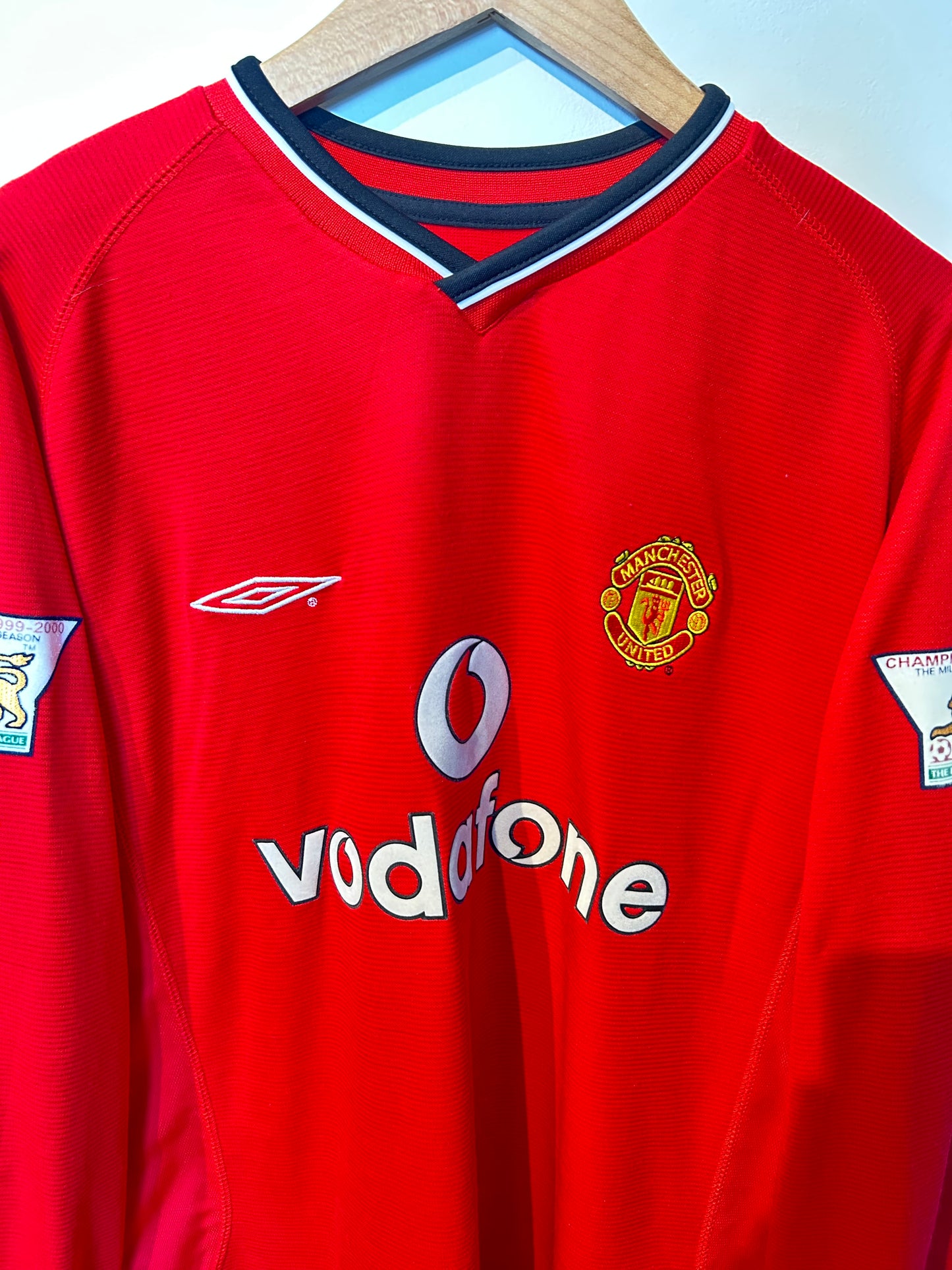 Manchester United 2000-02 Home Shirt L/S - Beckham #7 - L