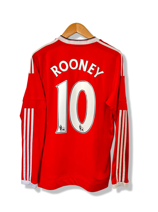 Manchester United 2015-16 Home Shirt L/S - Rooney #10 - M