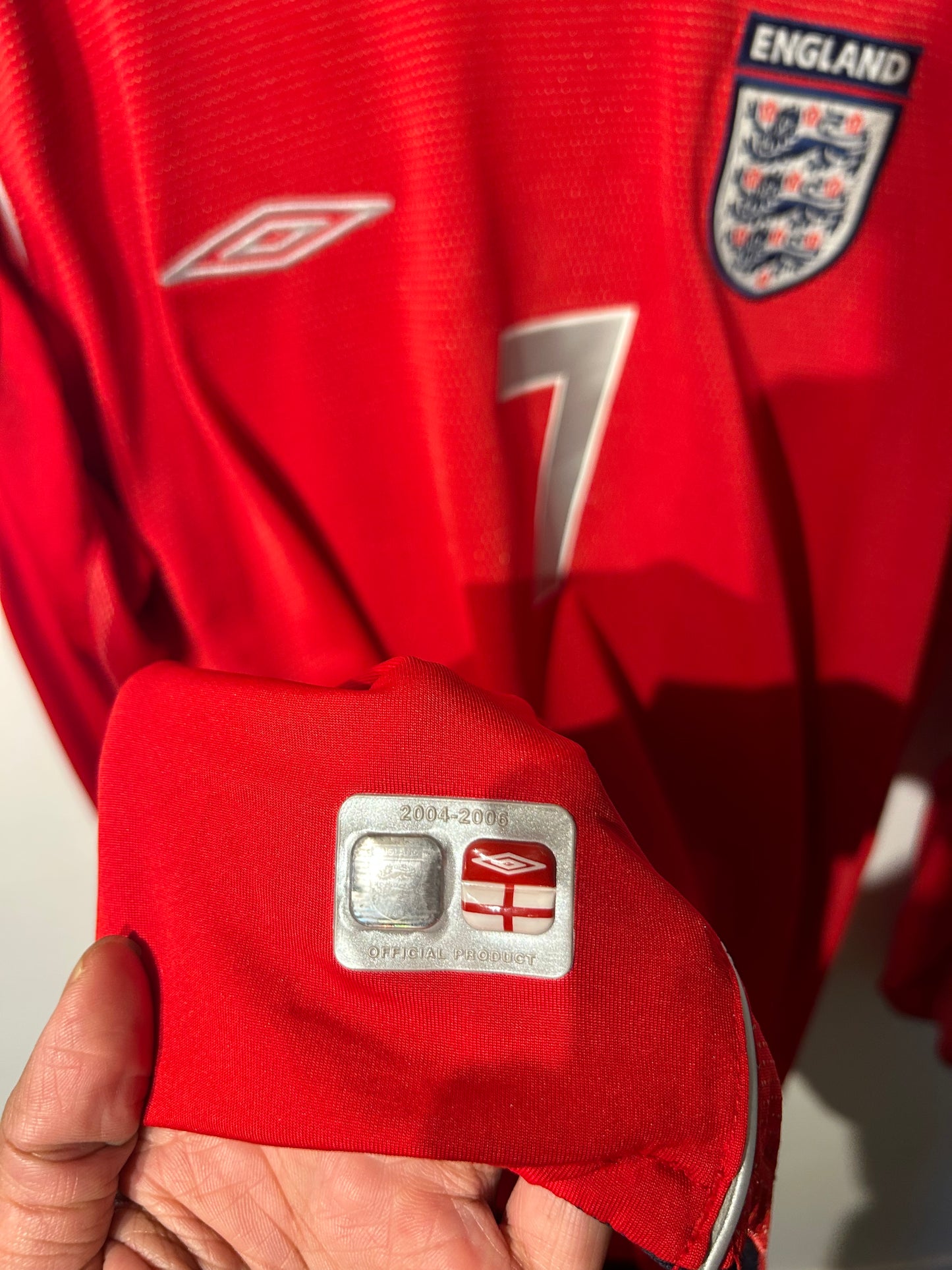 England 2004-06 Away Shirt L/S - Beckham #7 - L