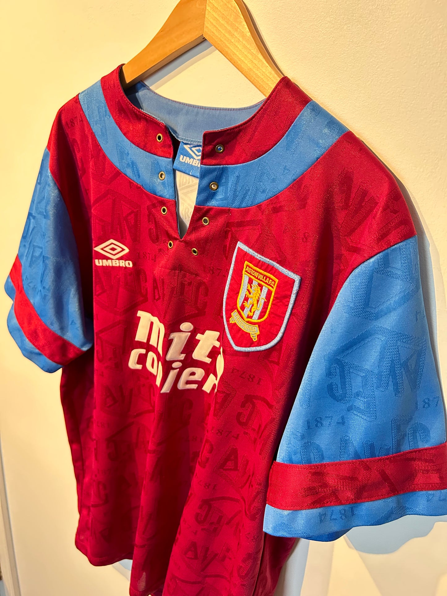 Aston Villa 1992-93 Home Shirt - McGrath #5 - L