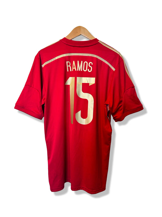 Spain 2013-15 Home Shirt - Ramos #15 - L