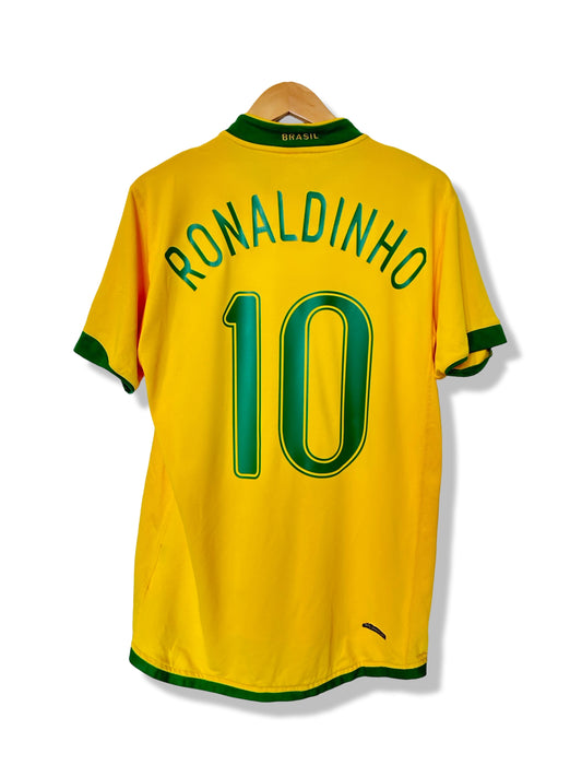 Brazil 2006-08 Home Shirt - Ronaldinho #10 - M