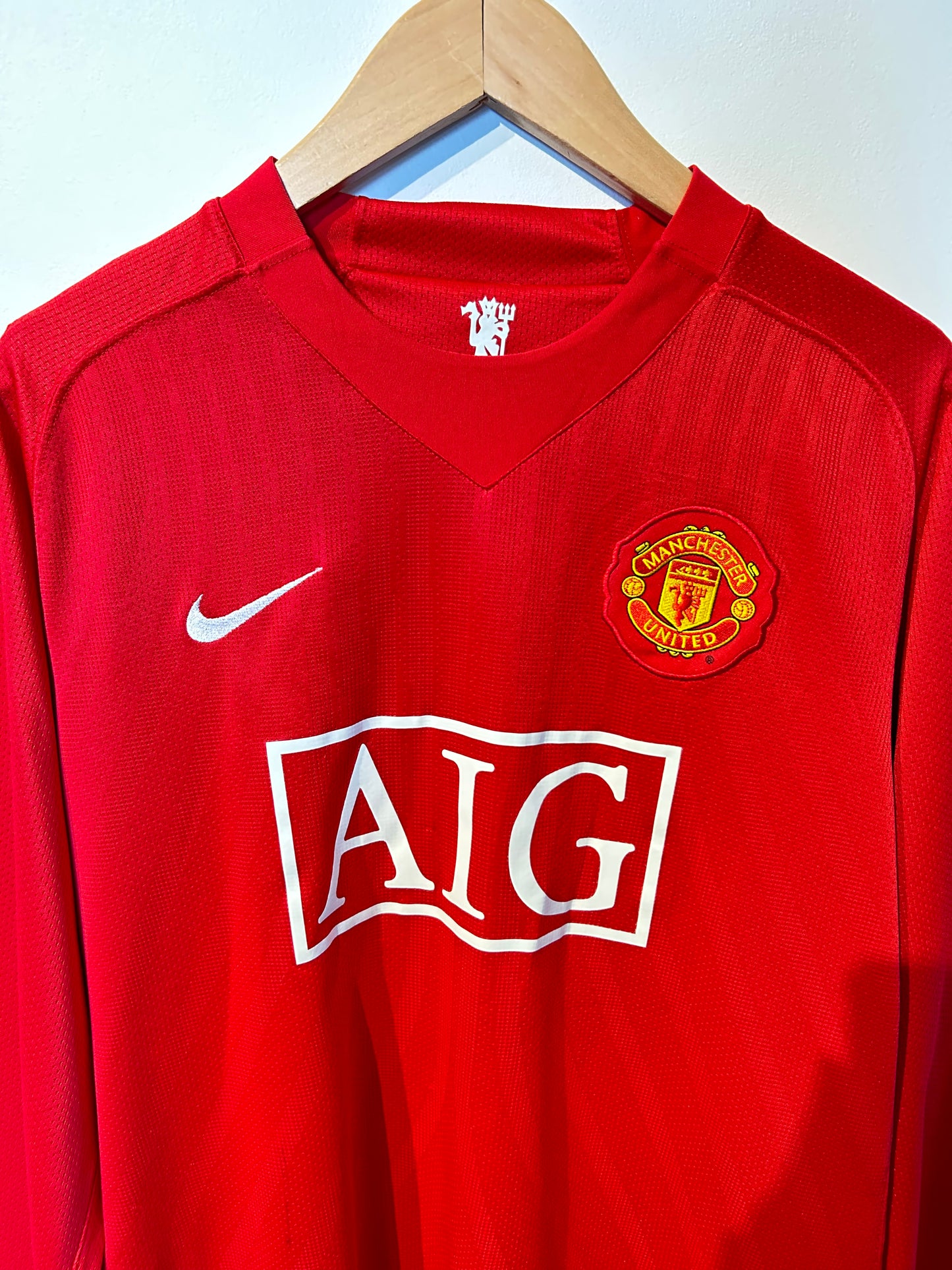 Manchester United 2007-09 Home Shirt L/S - Ronaldo #7 - L