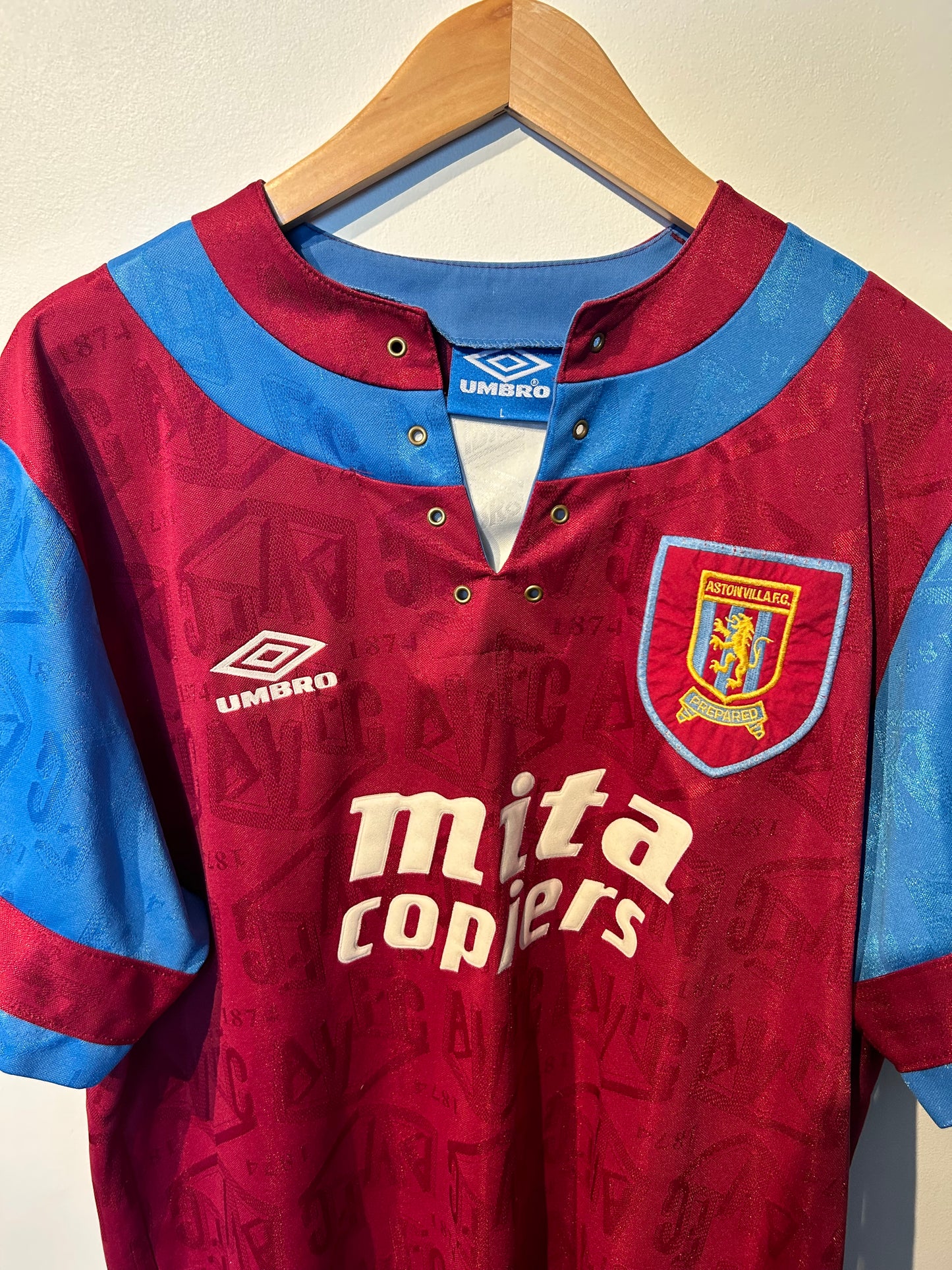 Aston Villa 1992-93 Home Shirt - McGrath #5 - L