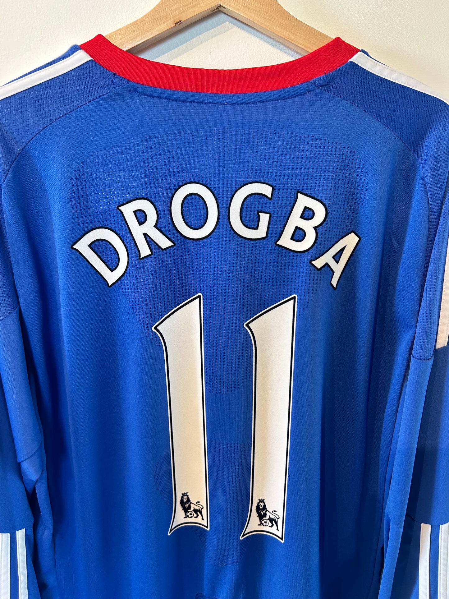 Chelsea 2010-11 Home L/S - Drogba #11 - XL