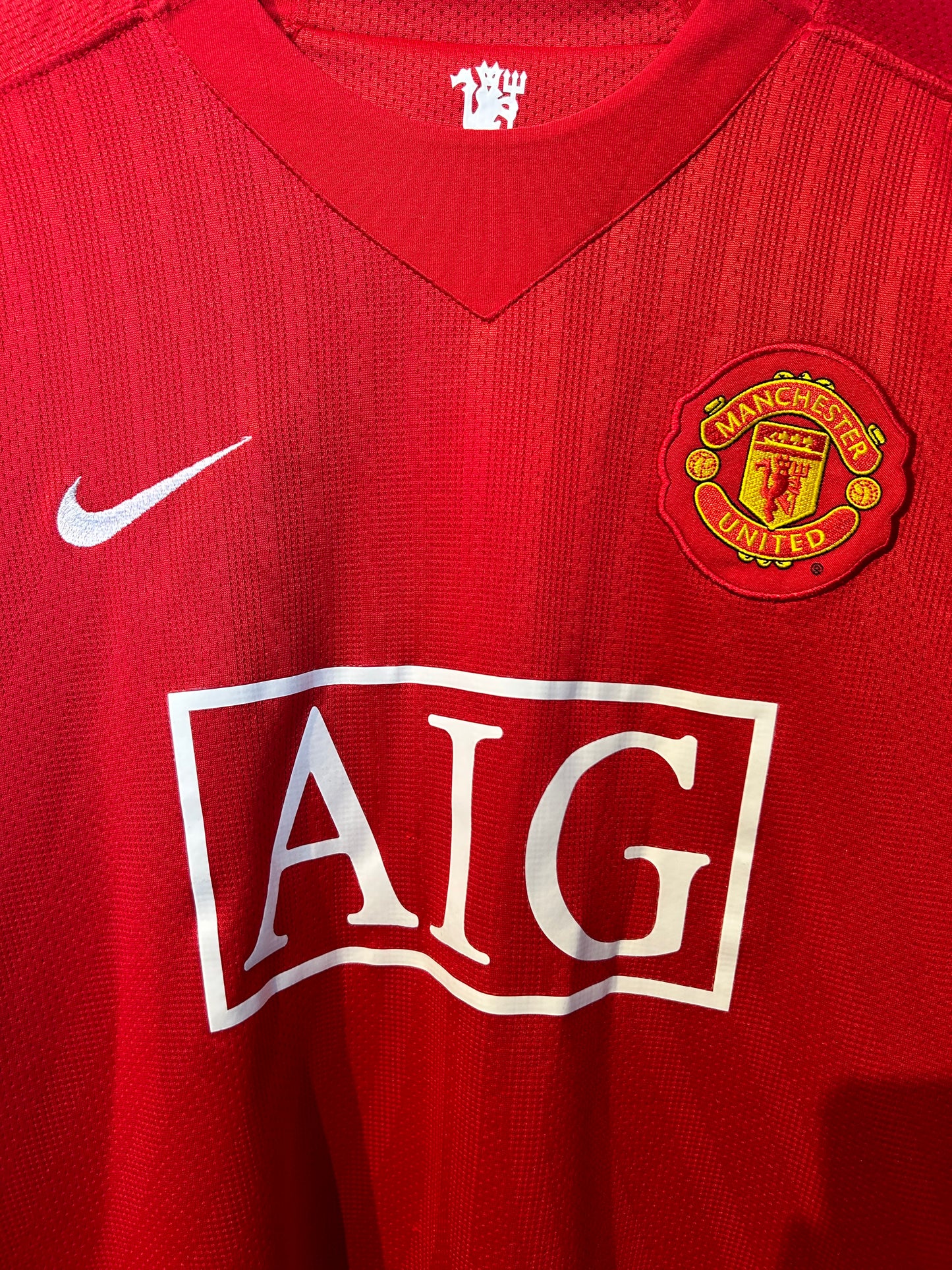 Manchester United 2007-09 Home Shirt L/S - Ronaldo #7 - L